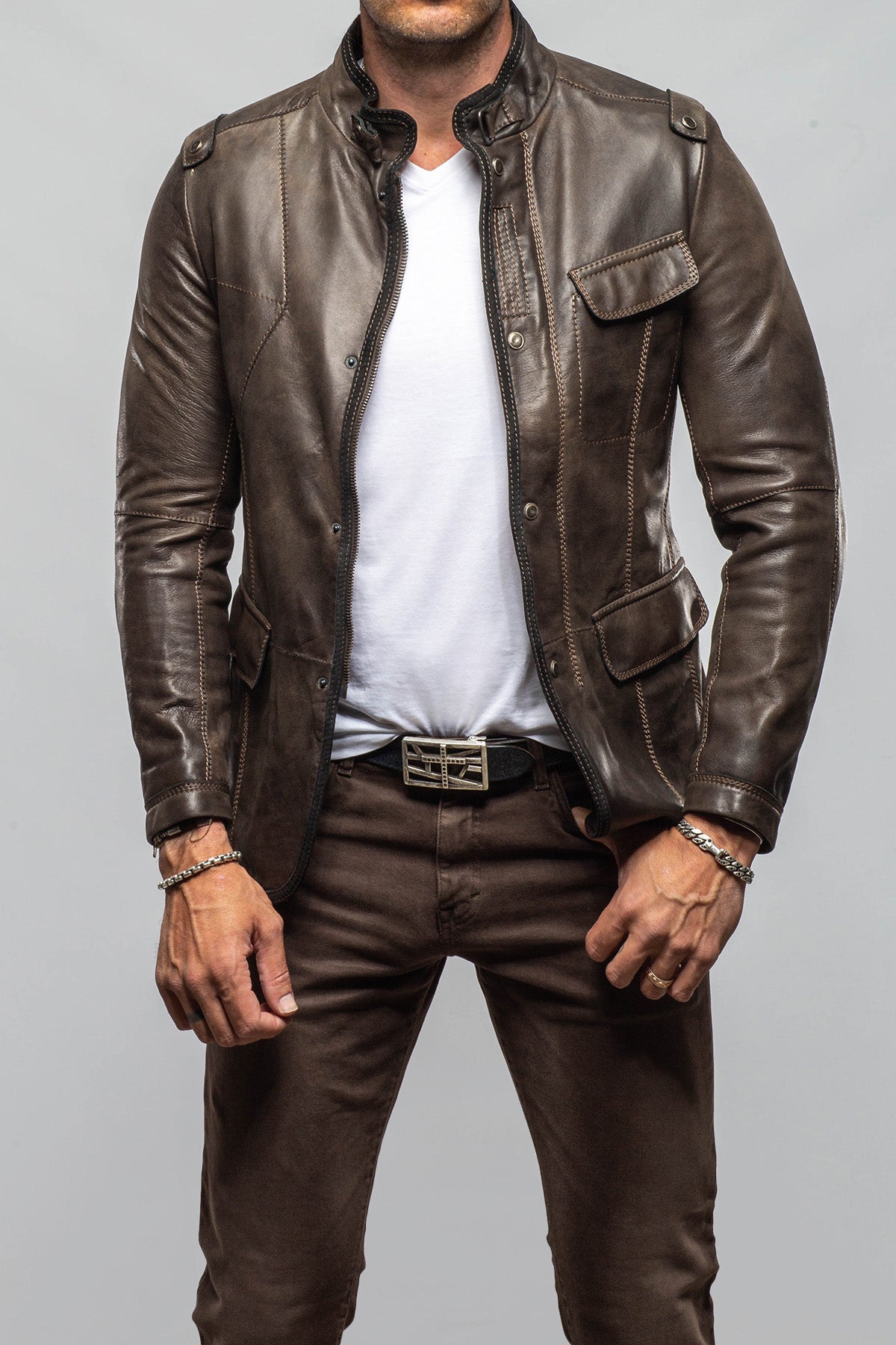 Gimo's Sells Nappa Leather Jacket Samples - Mens - Outerwear - Leather