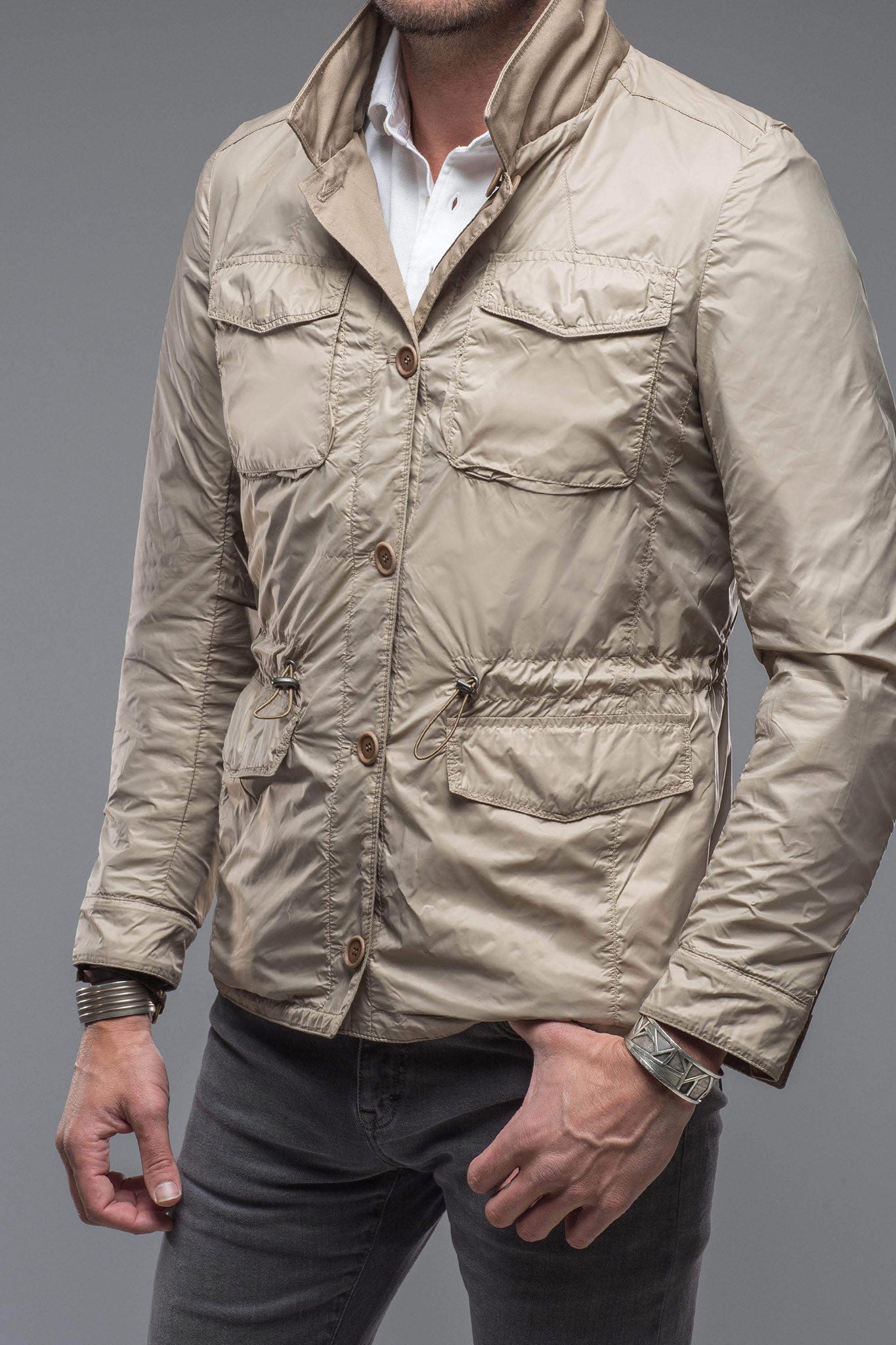 Gimo's Sullivan Reversible Jacket In Beige Warehouse - Mens - Outerwear - Cloth