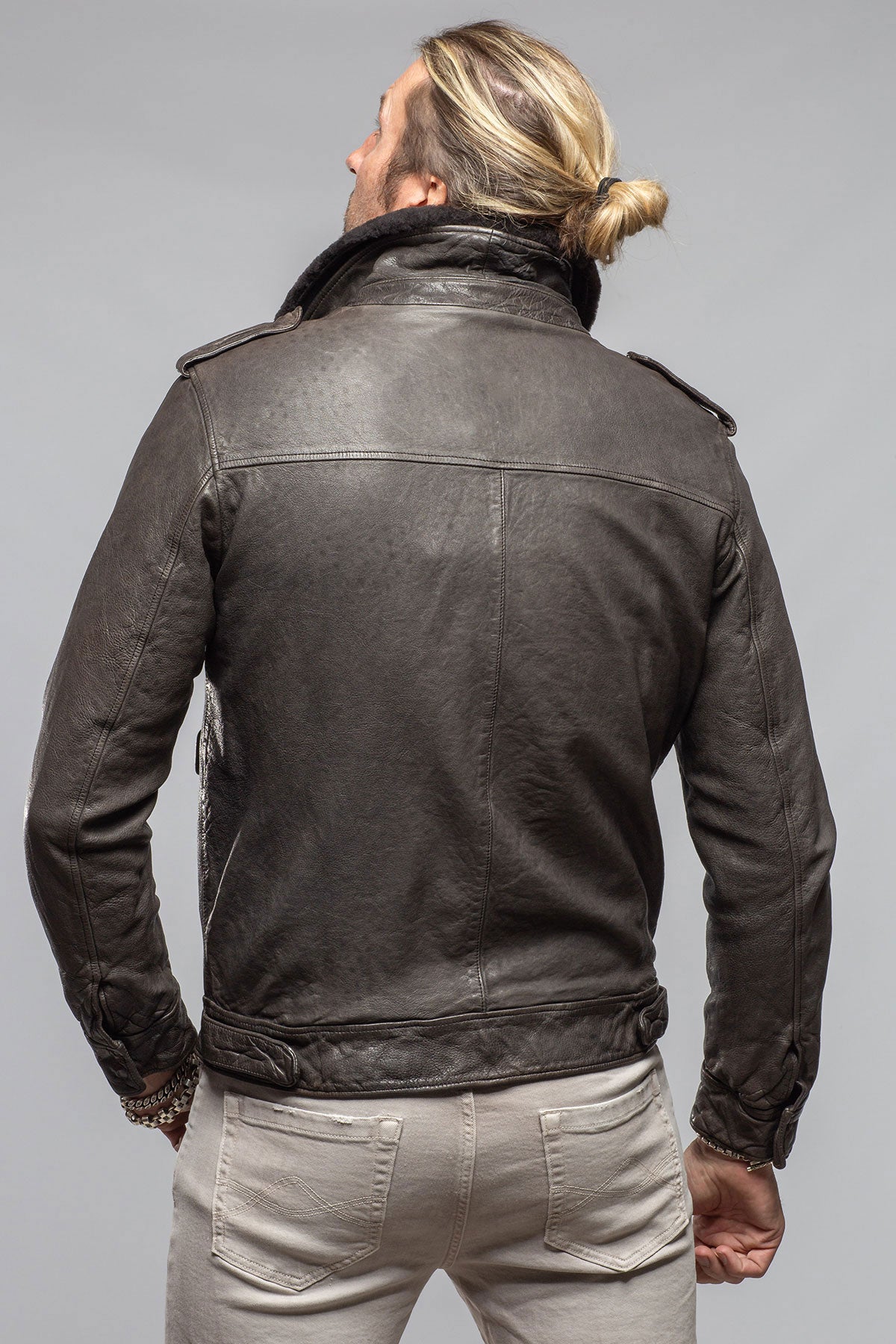 Gimo's Sylvester Nappa Bomber Samples - Mens - Outerwear - Leather