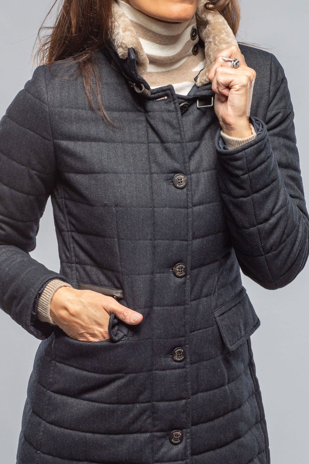 Gimo's Tailored Après Jacket In Navy Warehouse - Ladies - Outerwear - Cloth