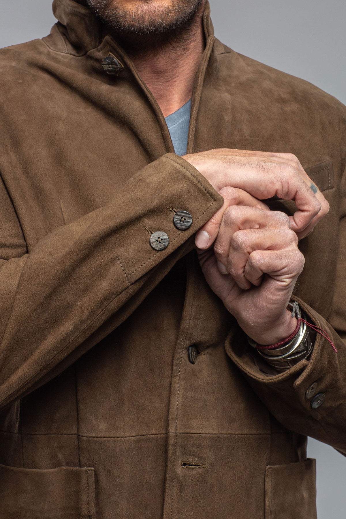 Gimo's Tarantino Suede Blazer Samples - Mens - Outerwear - Leather