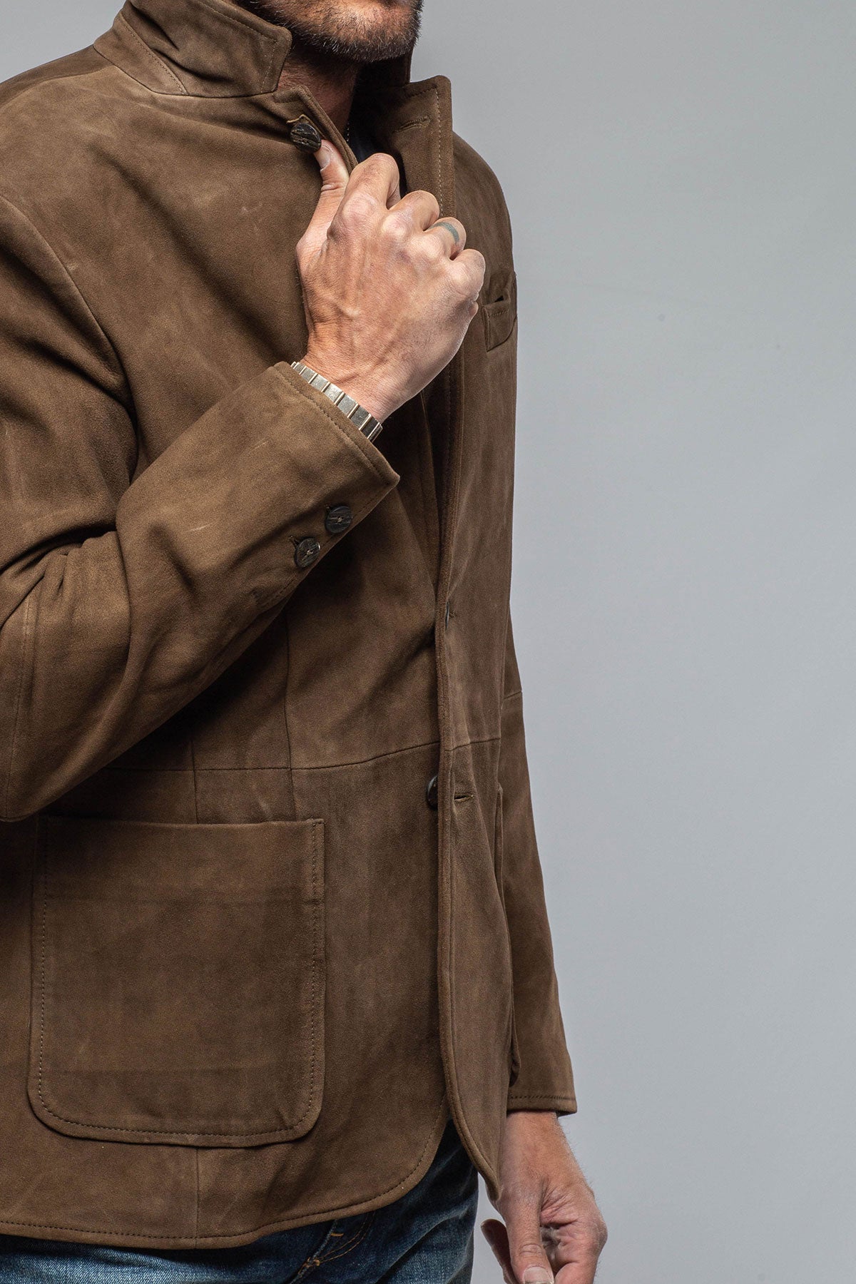 Gimo's Tarantino Suede Blazer Samples - Mens - Outerwear - Leather