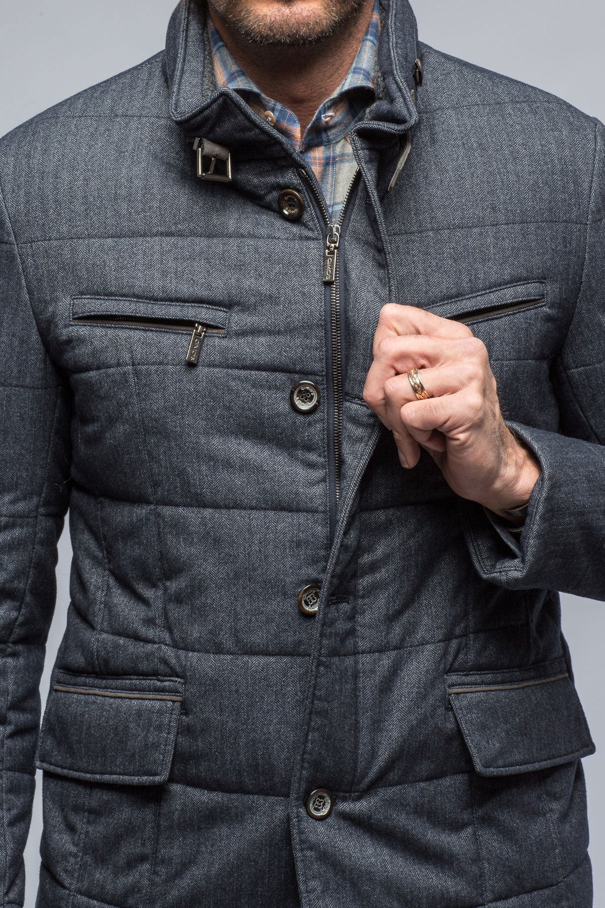 Gimo's Theodore Herringbone Coat Warehouse - Mens - Outerwear - Cloth