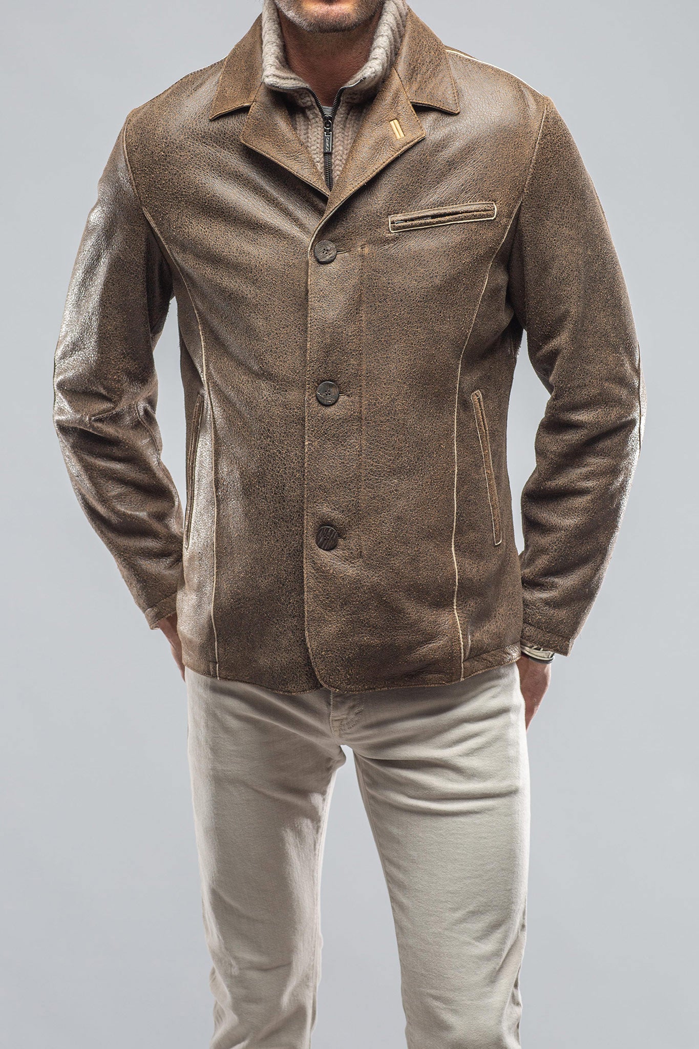 Gimo's Wayne Vintage Barn Jacket Mens - Outerwear - Leather