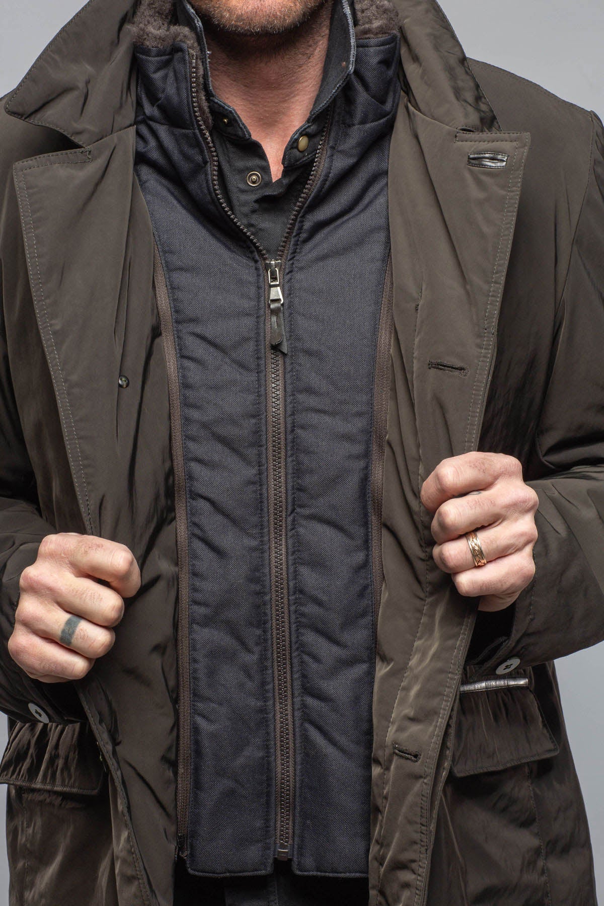 Gimo's Westy Technical Coat In Olive Warehouse - Mens - Outerwear - Cloth