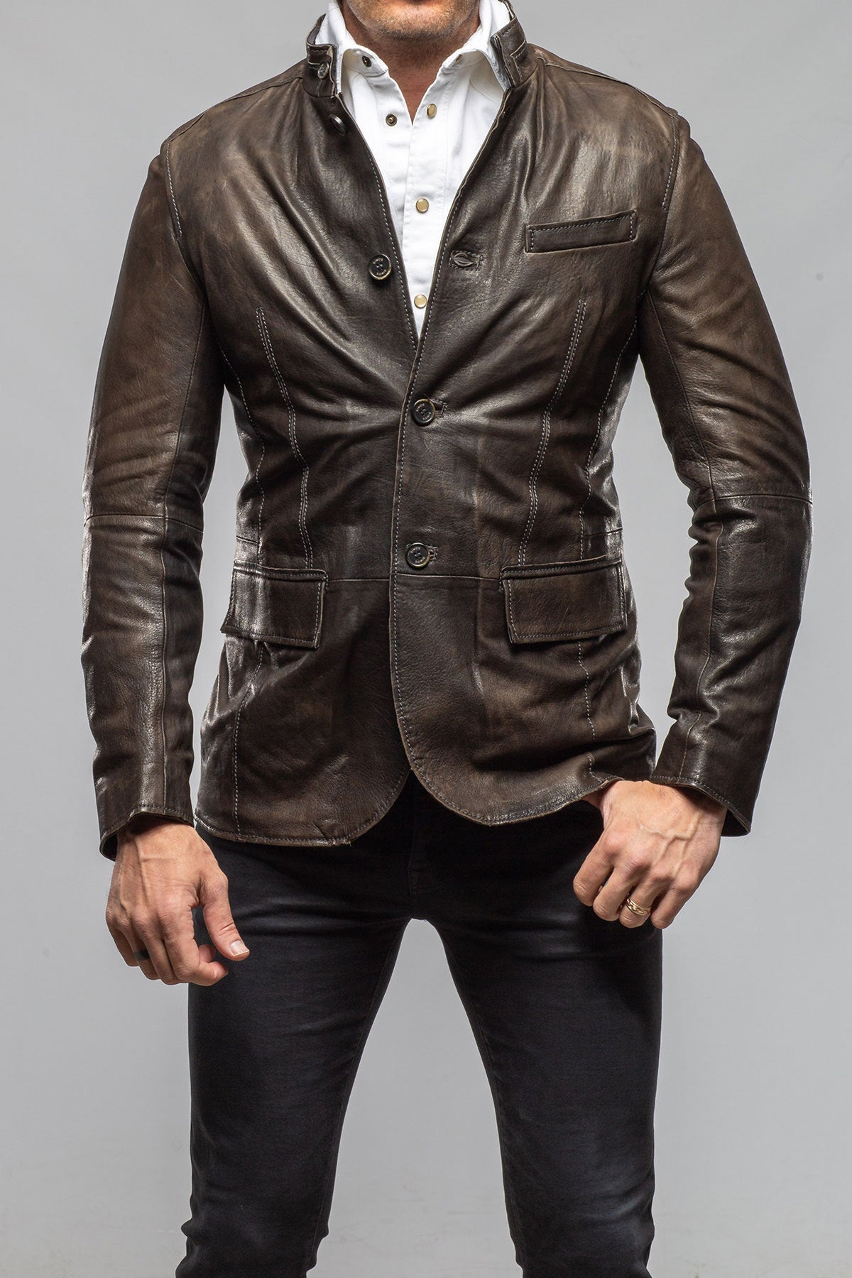 Windham Vintage Blazer | Samples - Mens - Outerwear - Leather | Gimo's