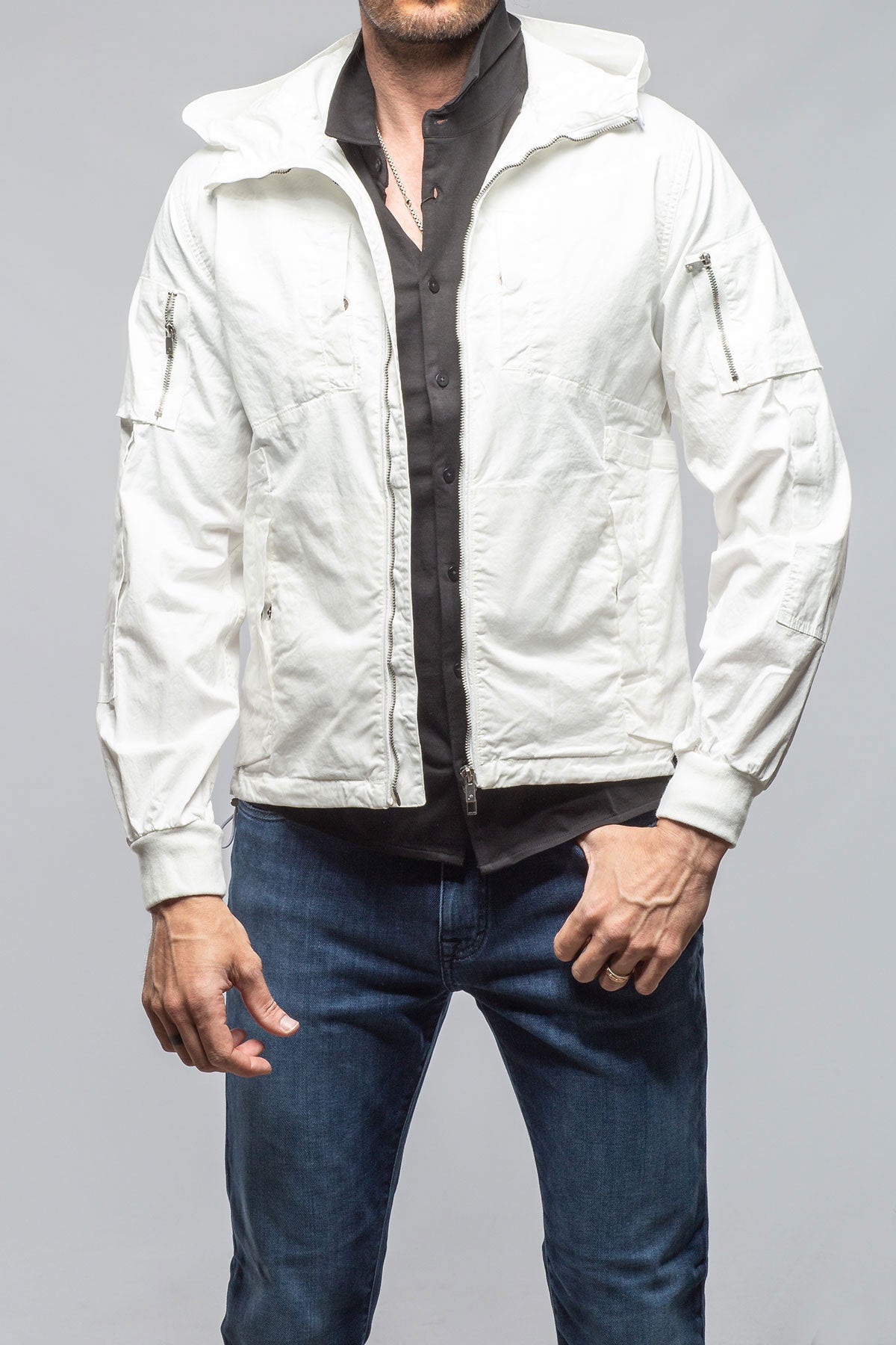 Tavalu Utility Jacket In White | Mens - Outerwear - Lightweight | Keeling