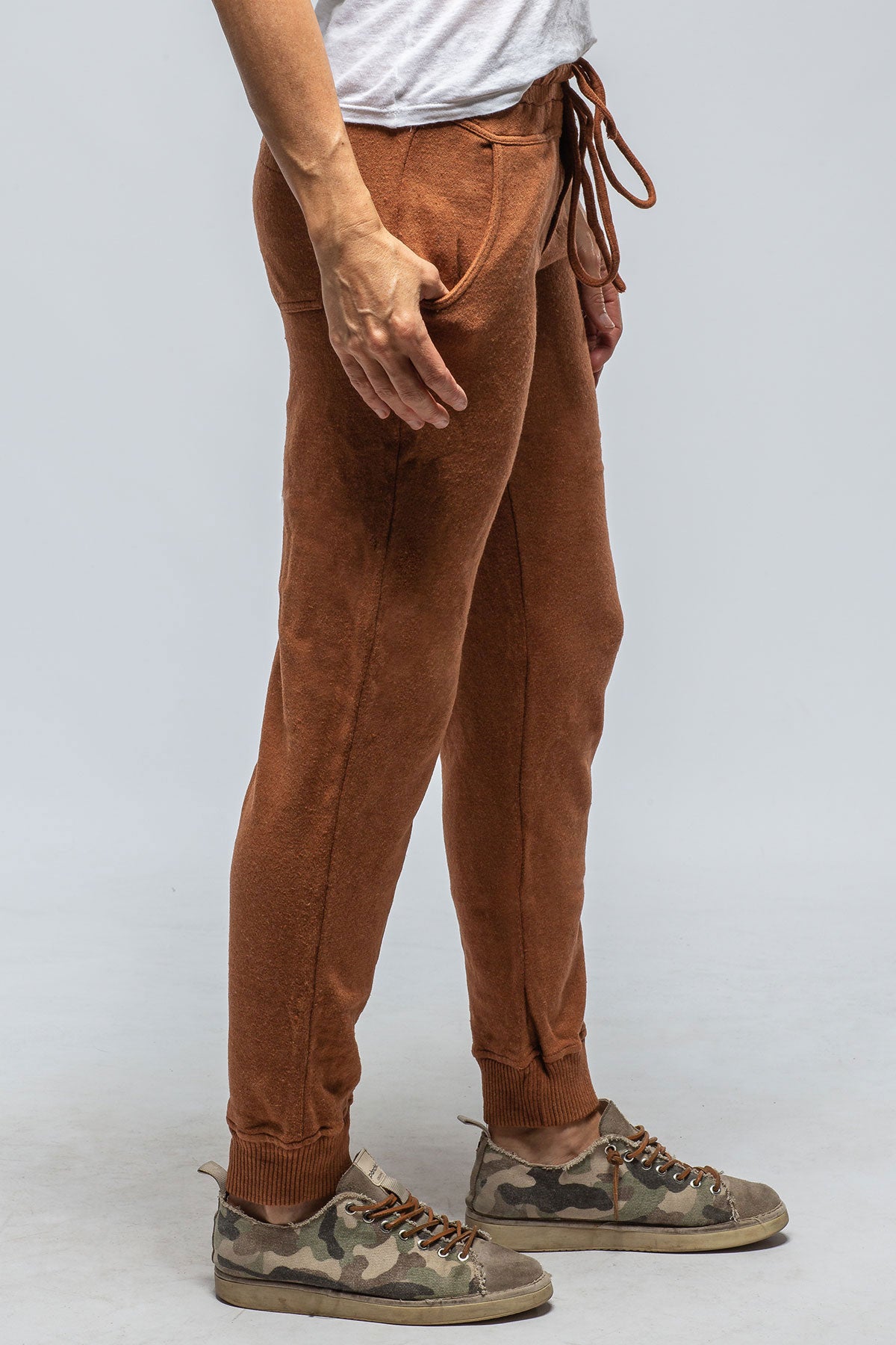 Atlantic Jogger In Stone Washed Rust | Ladies - Pants - Knit | Axel's Premium Denim