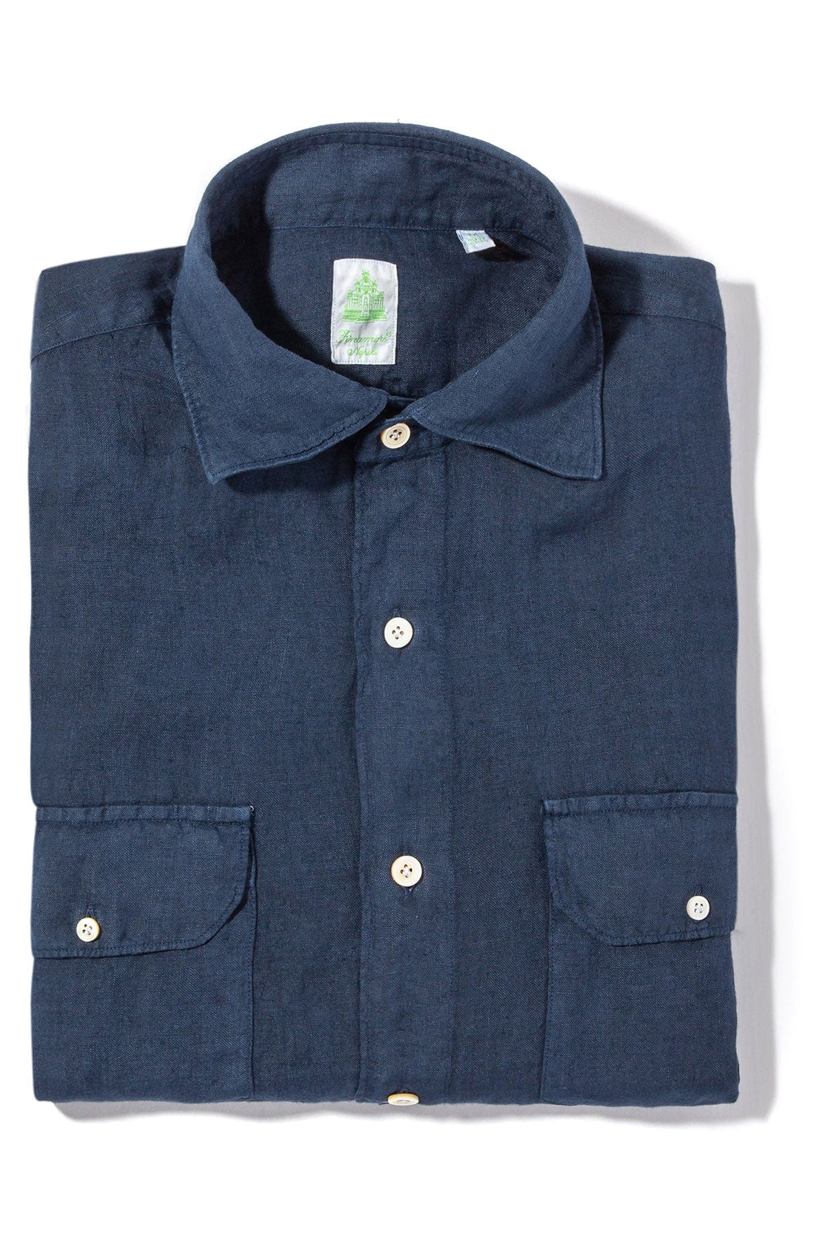 Otztal 2 Pocket Shirt In Navy | Mens - Shirts - Dress | Finamore Napoli