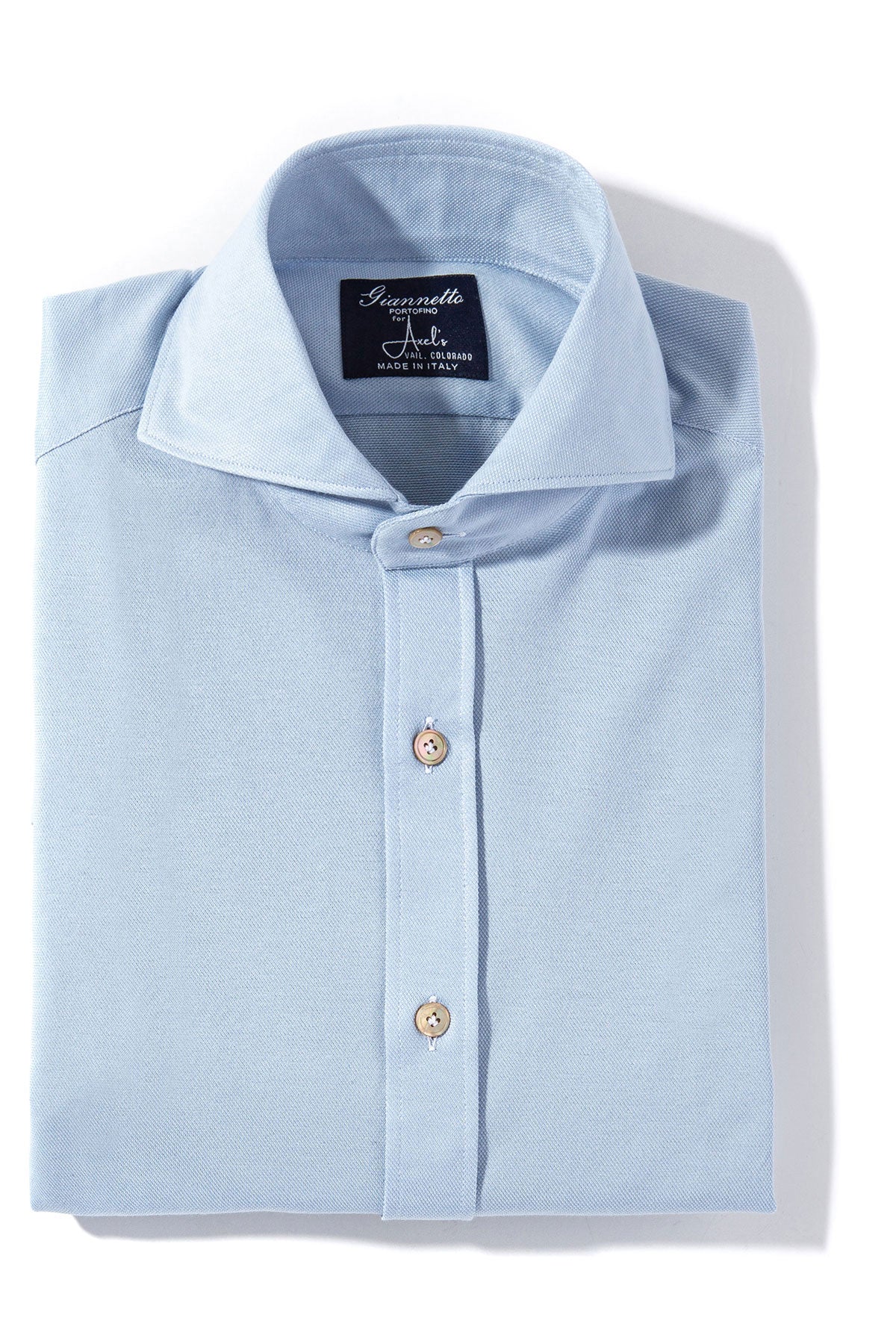 Menerbes Jersey Shirt in Light Blue | Mens - Shirts - Dress | Giannetto Portofino