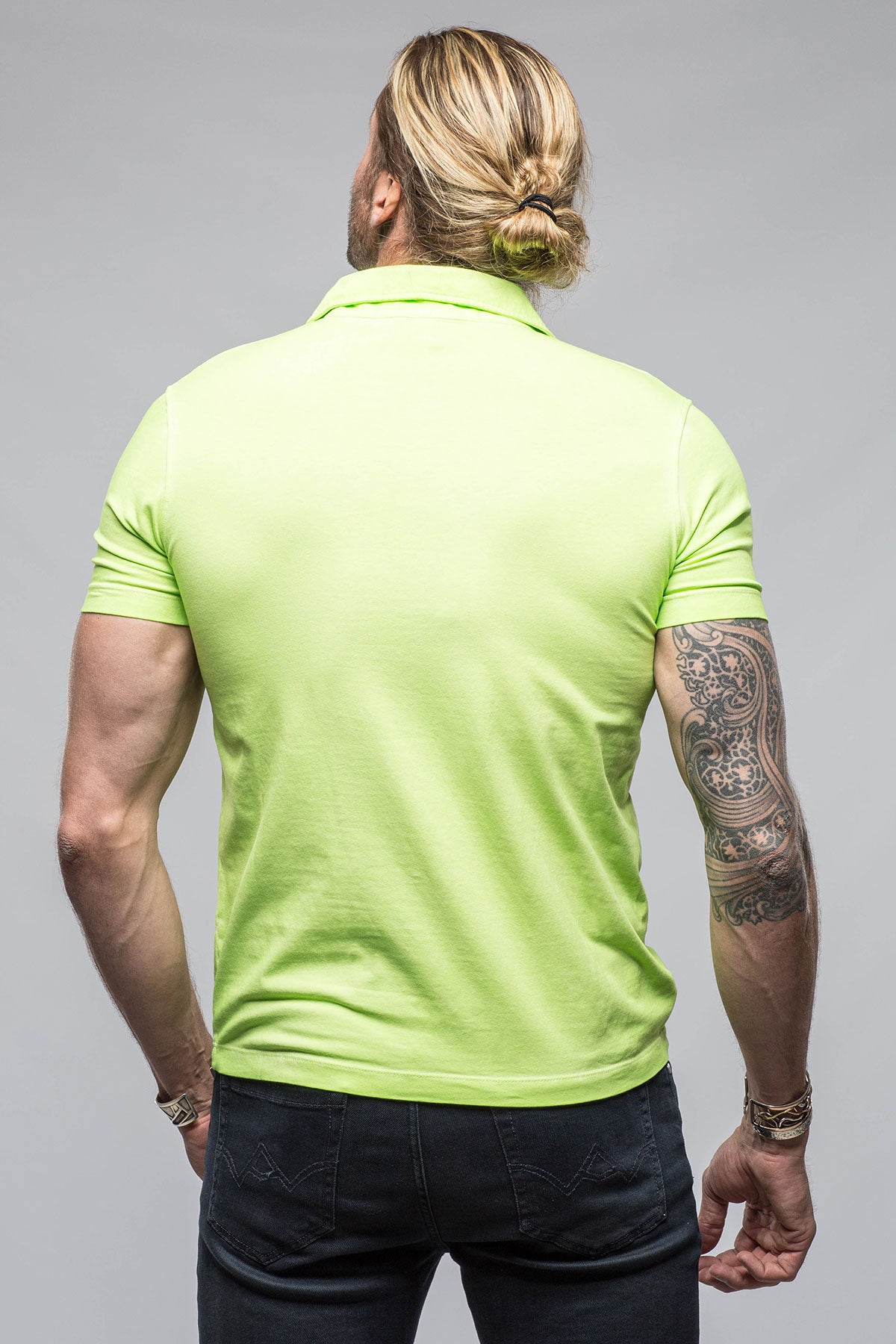 Toulour SS Woven Polo in Verde | Mens - Shirts - Polos | Dune