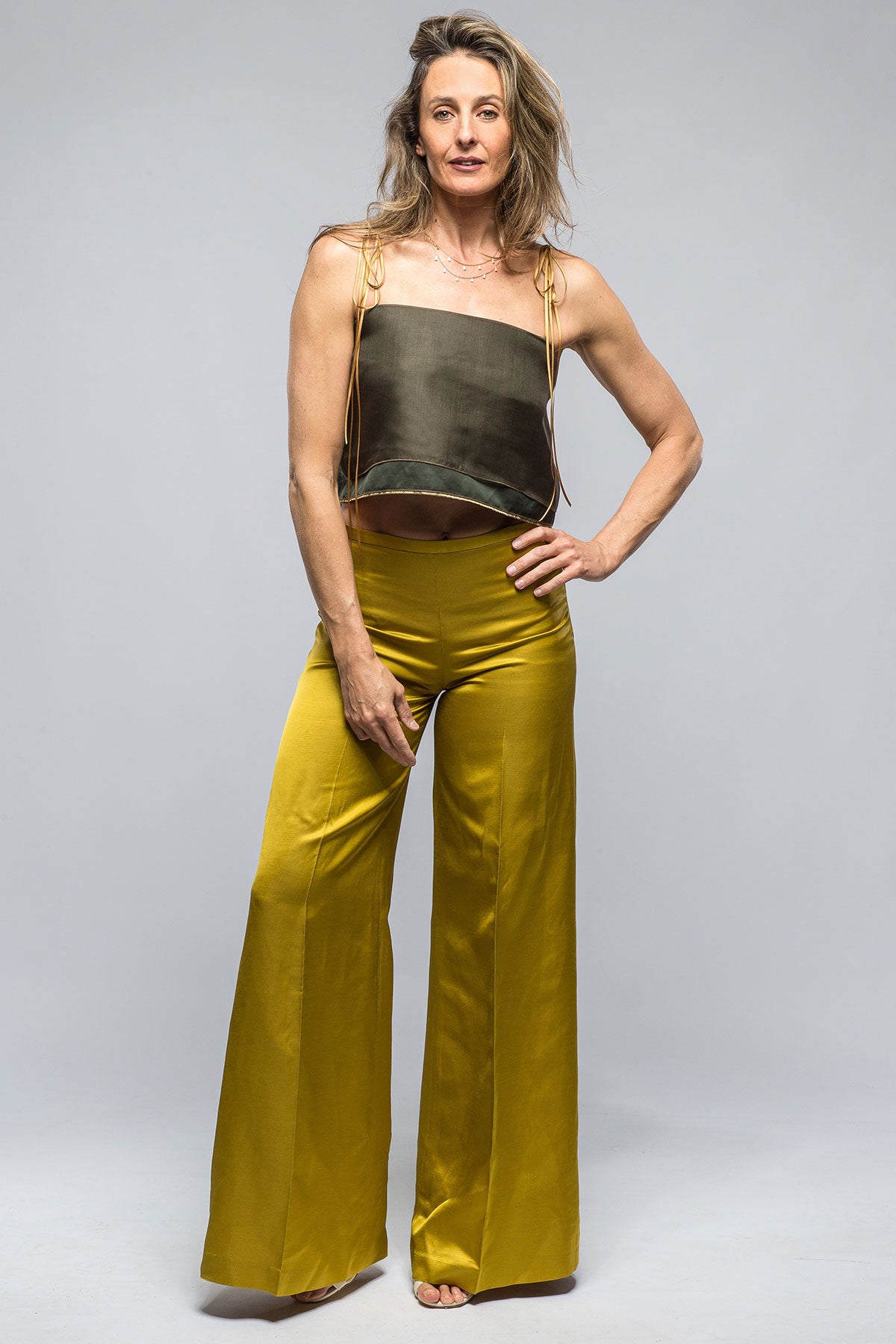 Maxi Pant in Gold | Ladies - Pants | T.ba