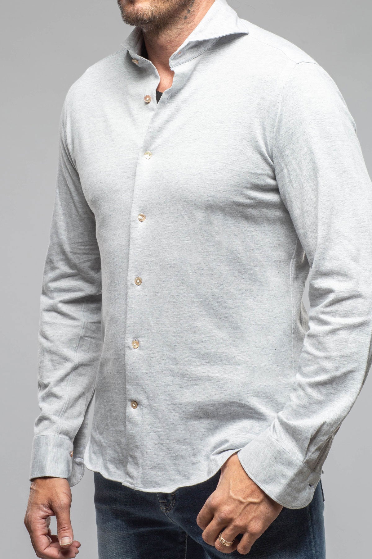 Serenity Cotton Cashmere Jersey In Grey
