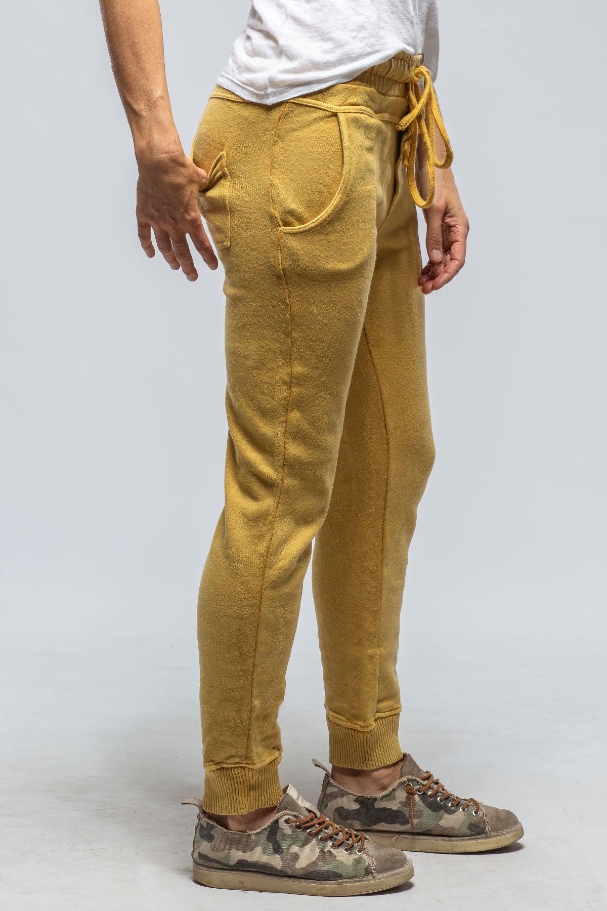 Atlantic Jogger In Stone Washed Okra | Ladies - Pants - Knit | Axel's Premium Denim