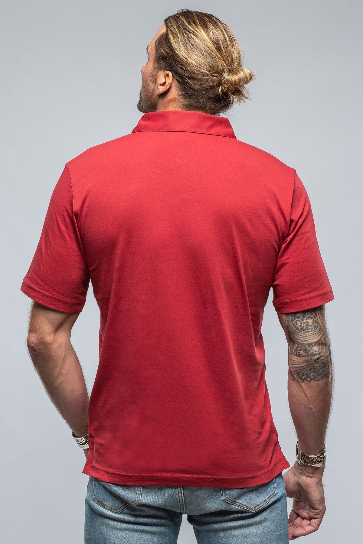 Cruz Cotton Polo in Red | Mens - Shirts - Polos | Georg Roth