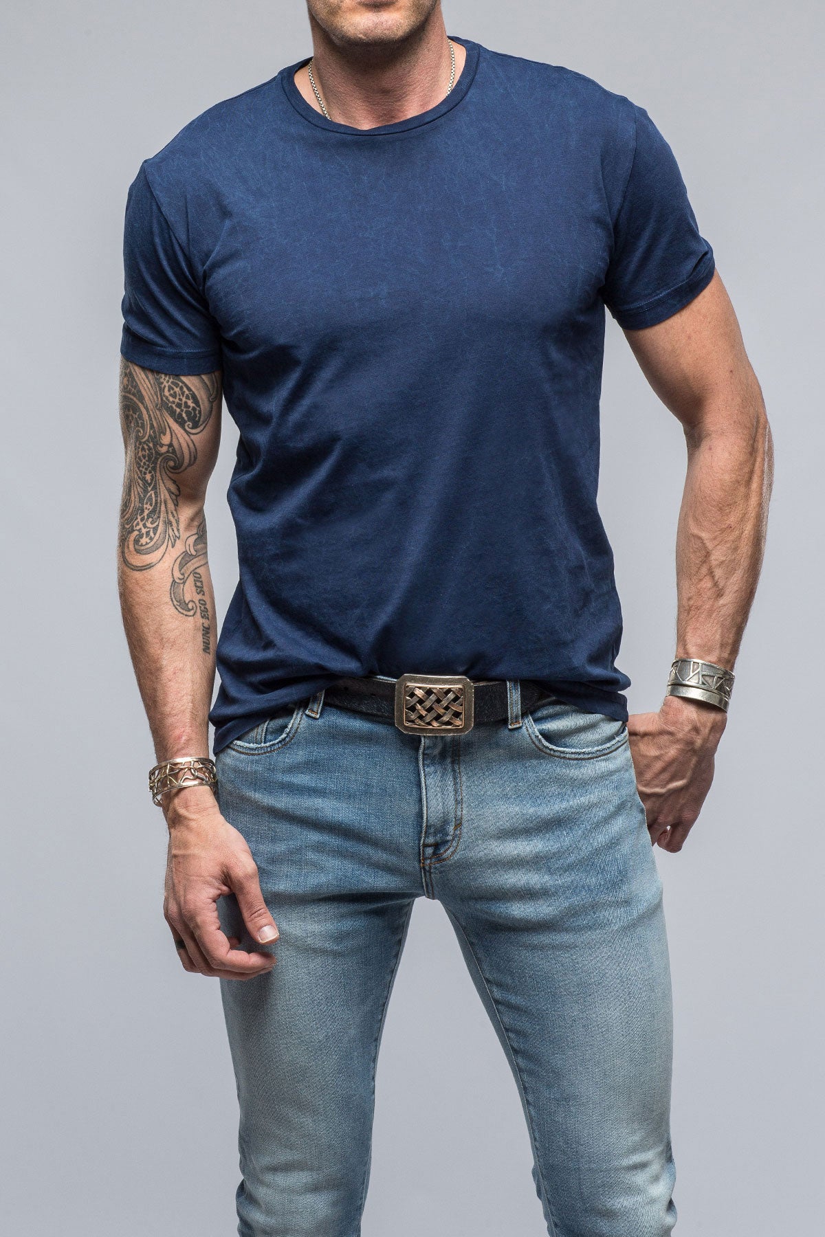 Pismo Cotton Tee In Indigo | Mens - Shirts - T-Shirts | Georg Roth