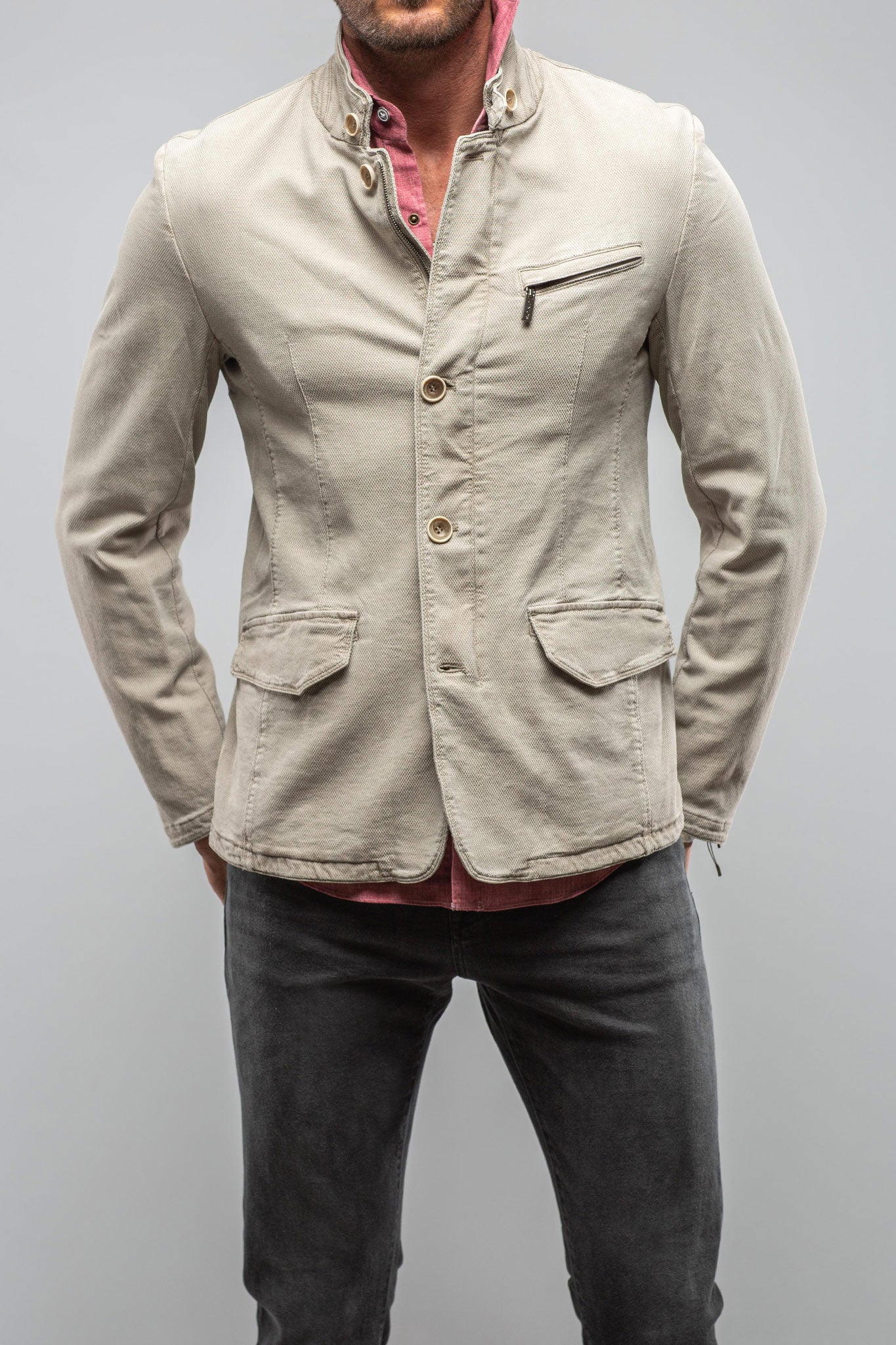 Lyndhurst Lightweight Jacket In Off White | Mens - Outerwear - Lightweight | Gimo's