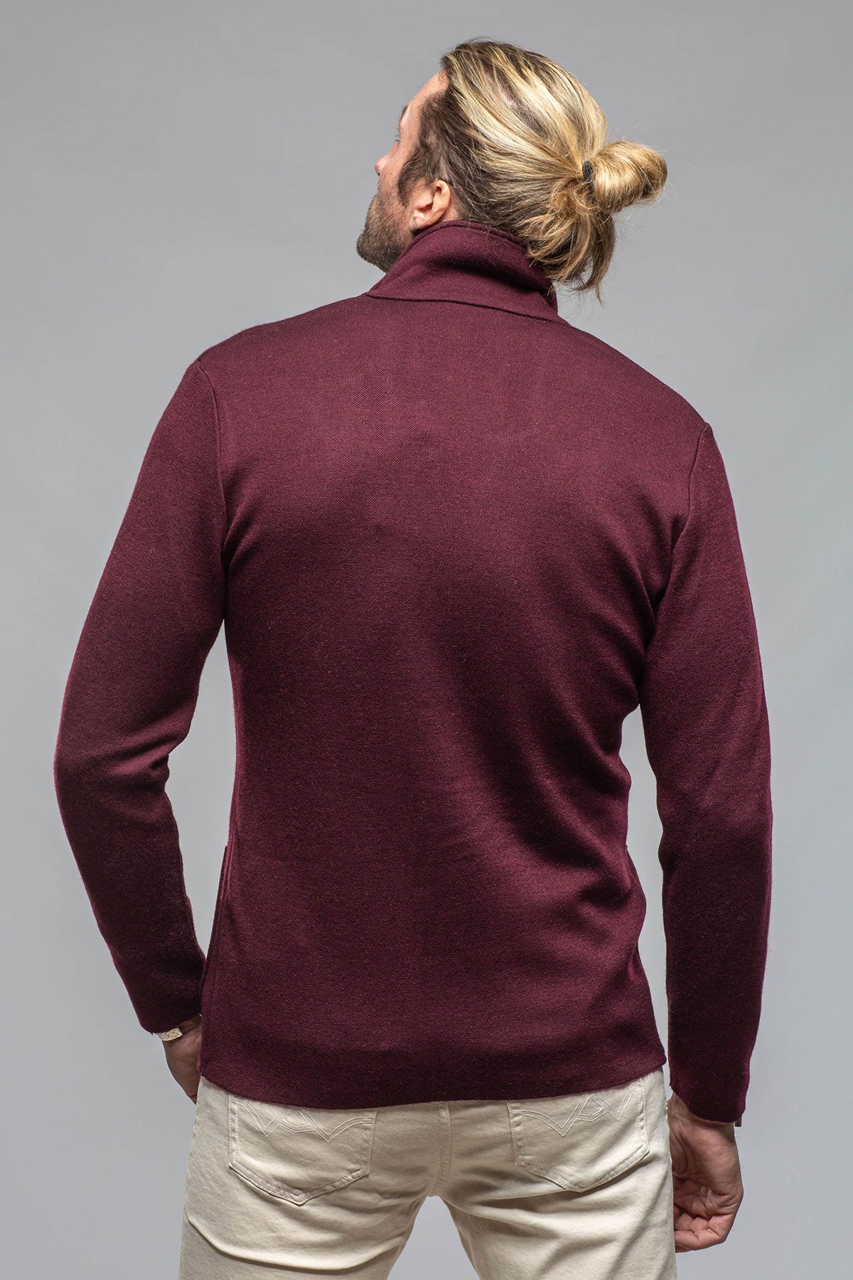 Camarena Cashmere Swacket In Burgundy