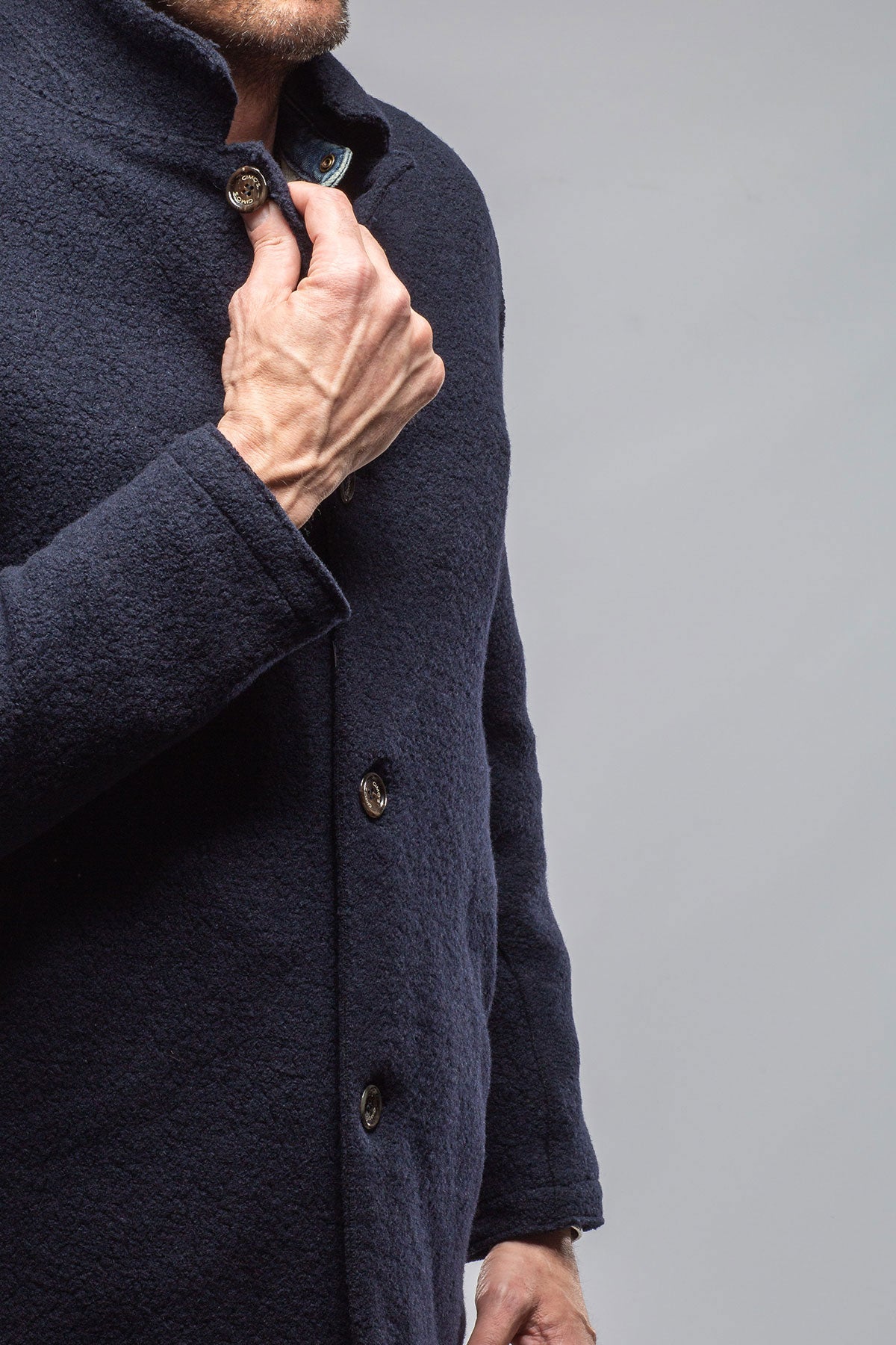 Salisbury Long Boucle Knit Coat | Warehouse - Mens - Outerwear - Cloth | Gimo's