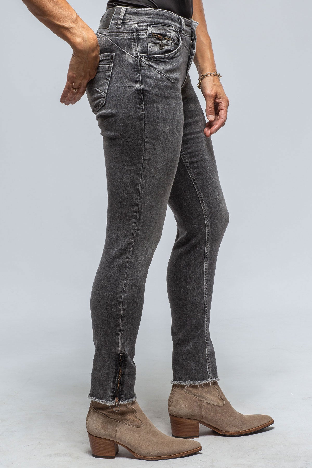 MAC Rich Slim Chic Anthracite Wash | Ladies - Pants - Jeans | Mac Jeans