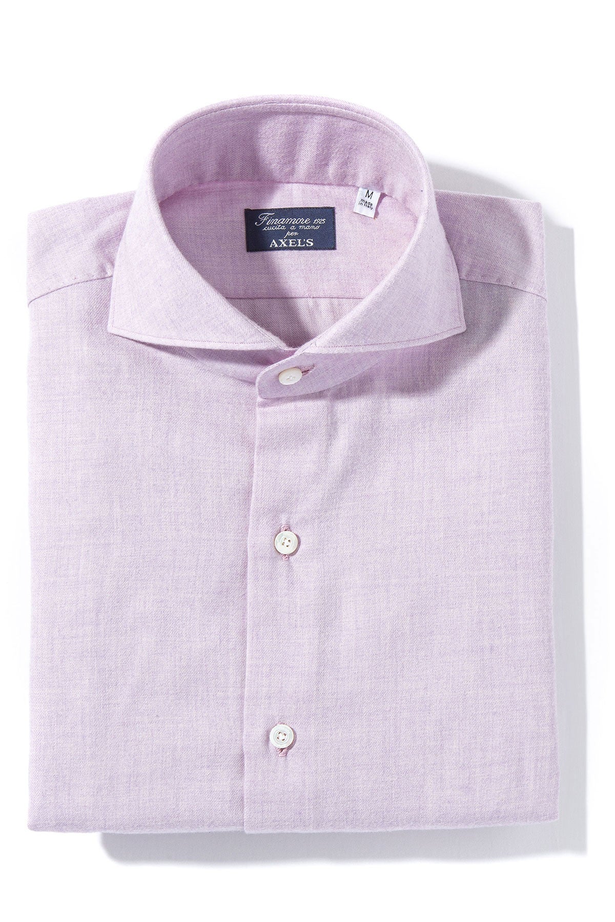 Hemme Cotton Cashmere Shirt in Purple | Mens - Shirts - Dress | Finamore Napoli