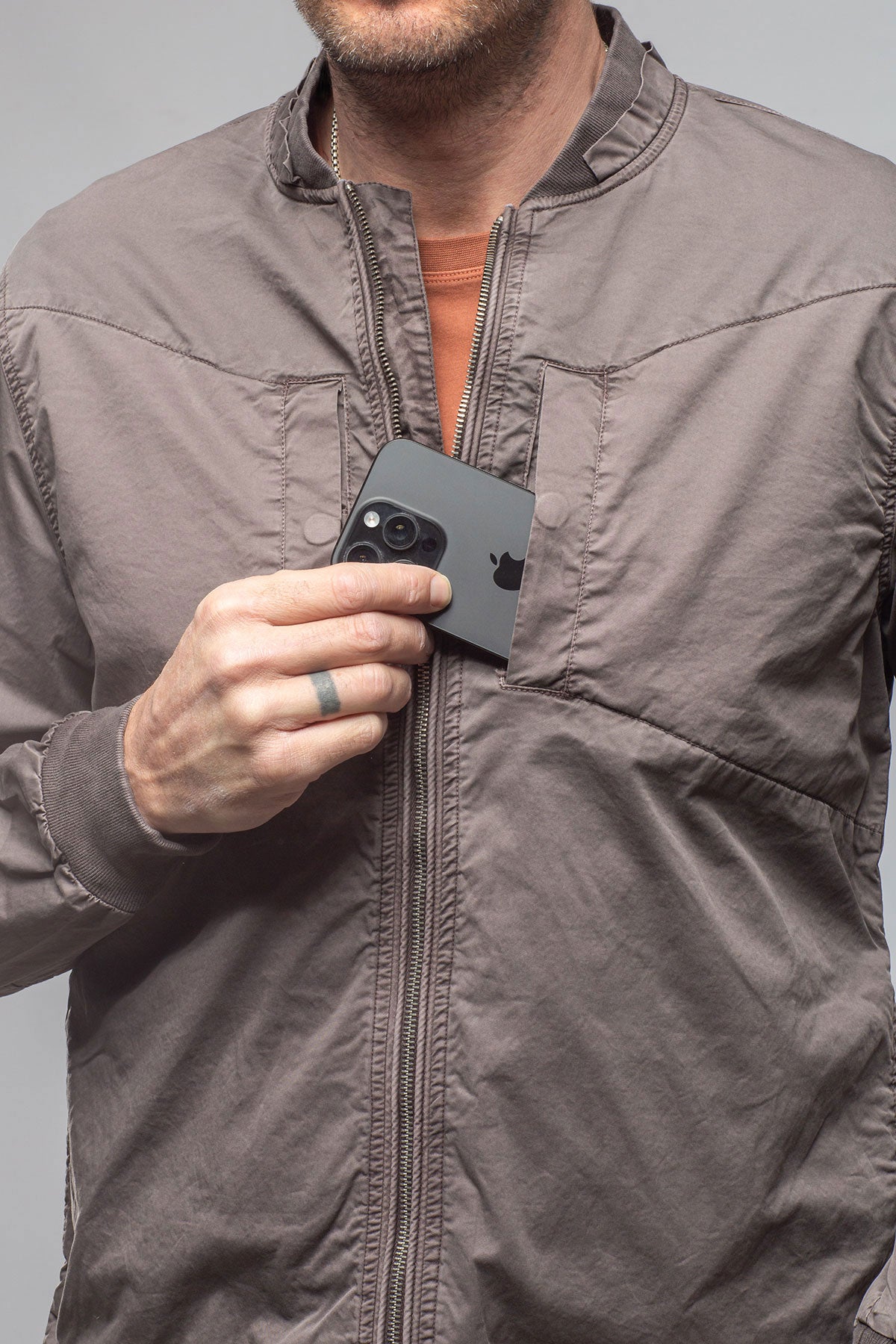 Nauru Cargo Jacket In Black Bean | Mens - Outerwear - Lightweight | Keeling