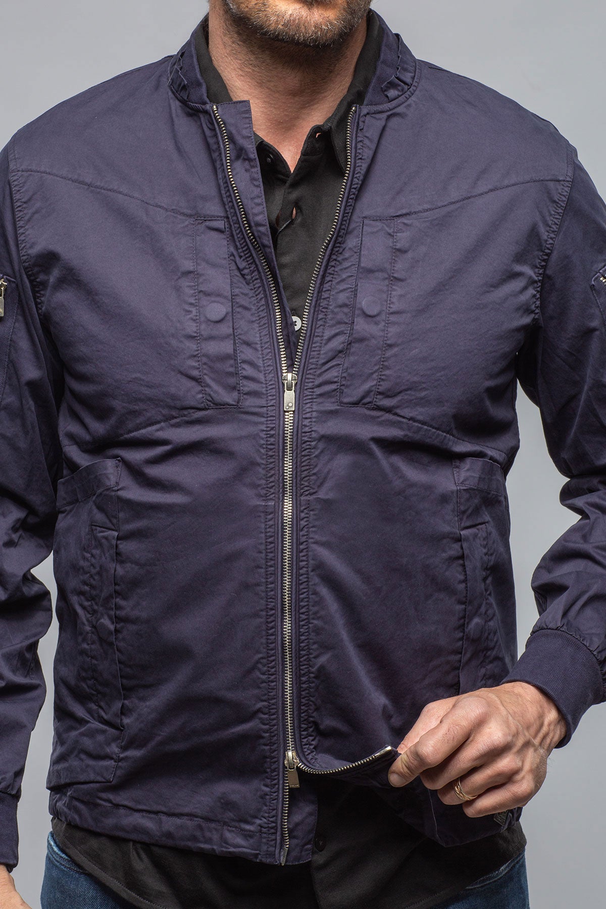 Keeling Nauru Cargo Jacket In Dark Navy Mens - Outerwear - Lightweight
