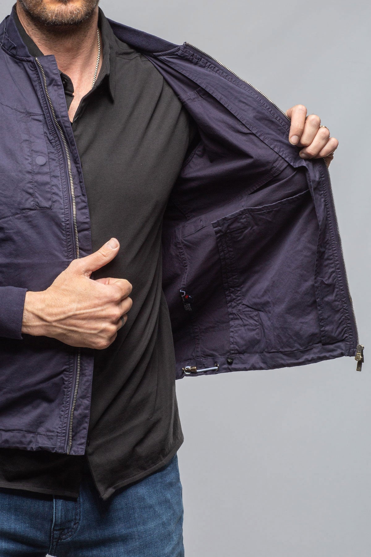 Keeling Nauru Cargo Jacket In Dark Navy Mens - Outerwear - Lightweight