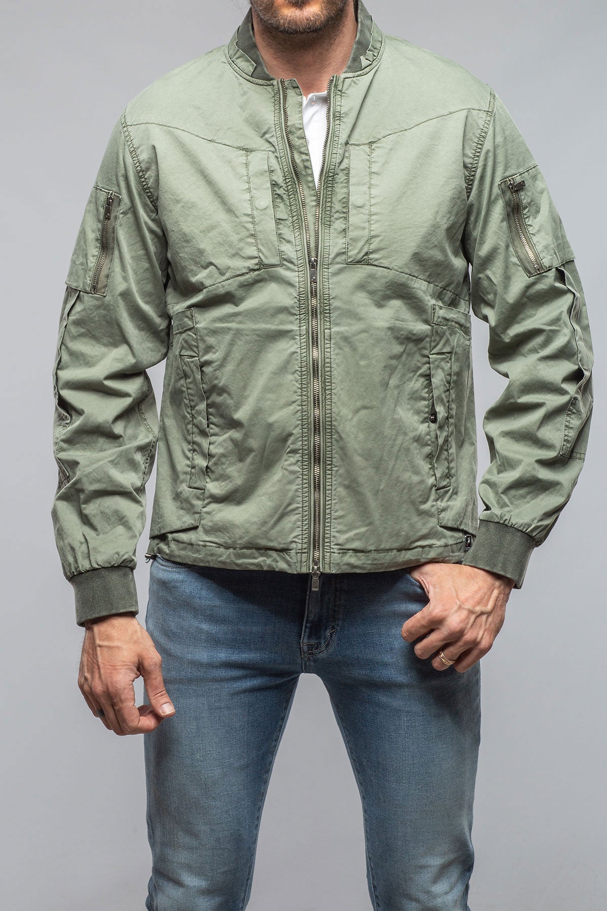 Keeling Nauru Cargo Jacket In Olivine Mens - Outerwear - Lightweight