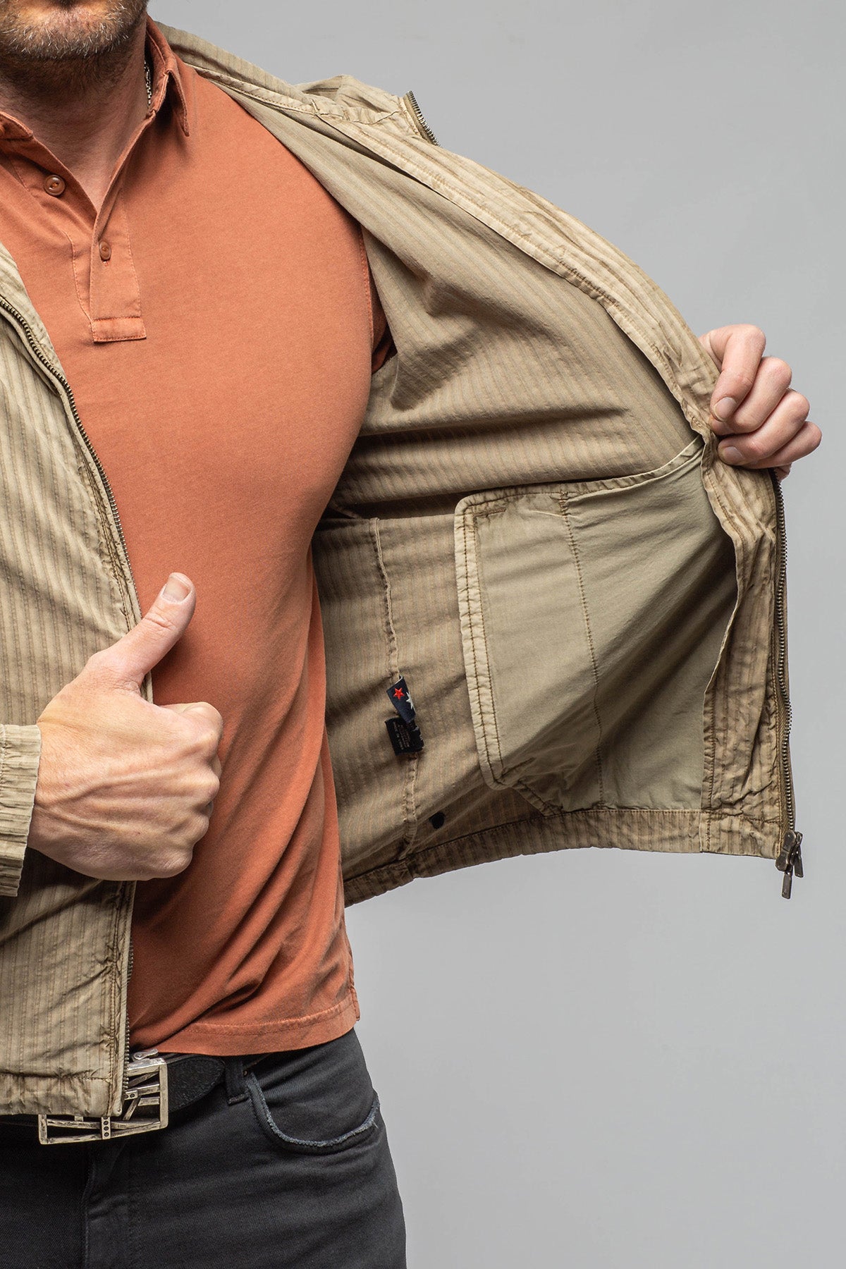 Pitcairn Light Jacket In Greige | Mens - Outerwear - Lightweight | Keeling