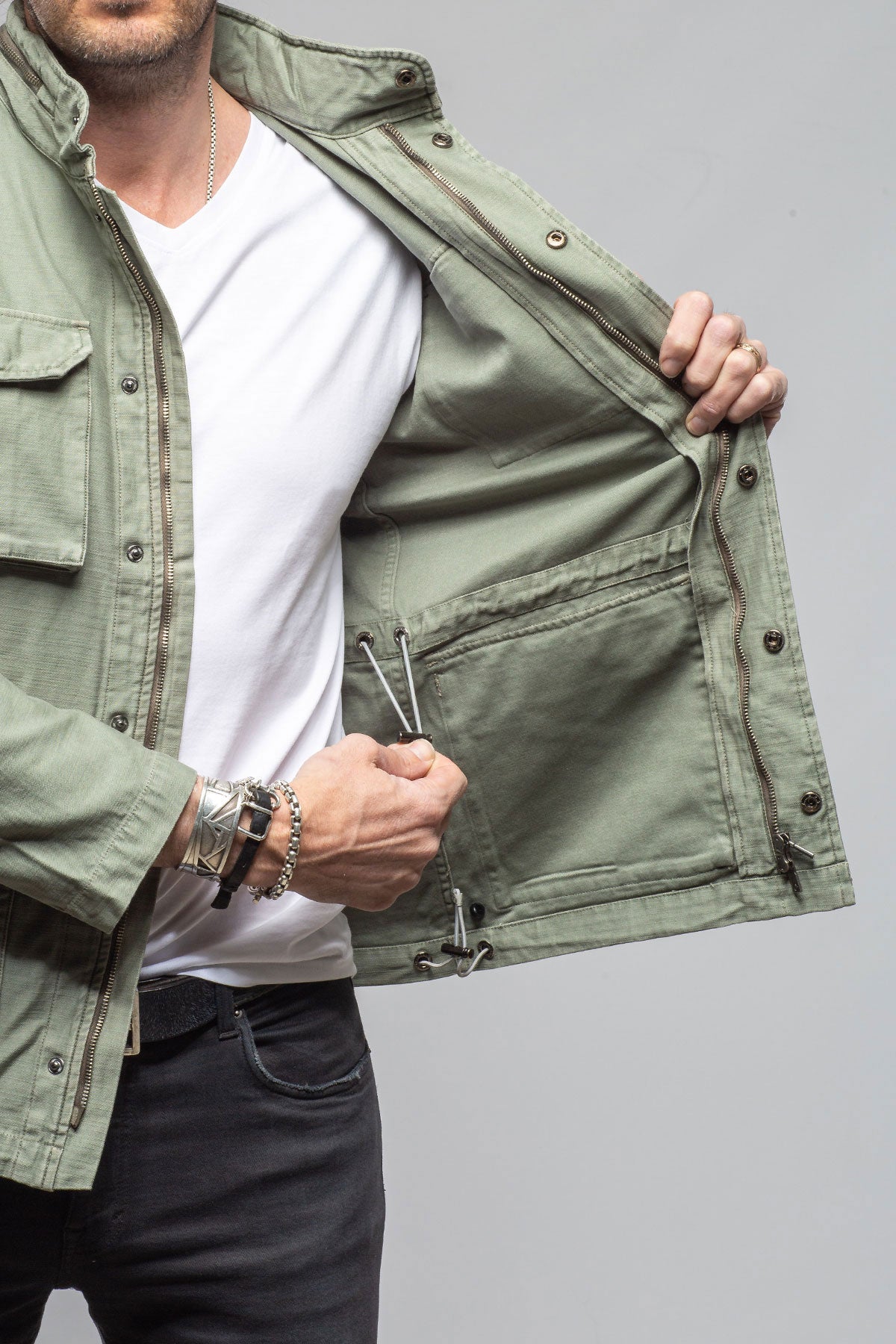 Savu Linen Jacket In Desert Sage | Mens - Outerwear - Lightweight | Keeling