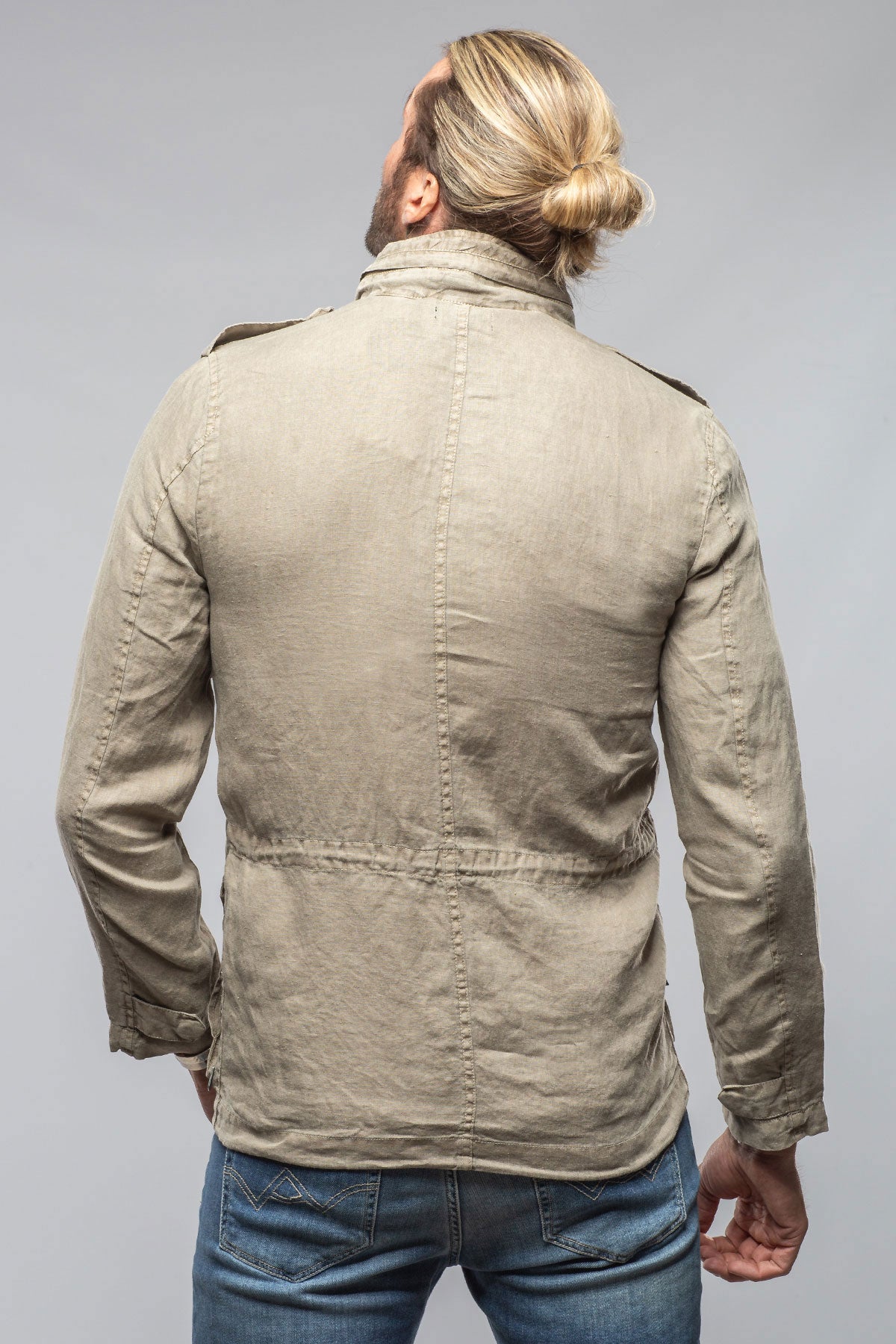 Keeling Savu Linen Jacket In Greige Mens - Outerwear - Lightweight