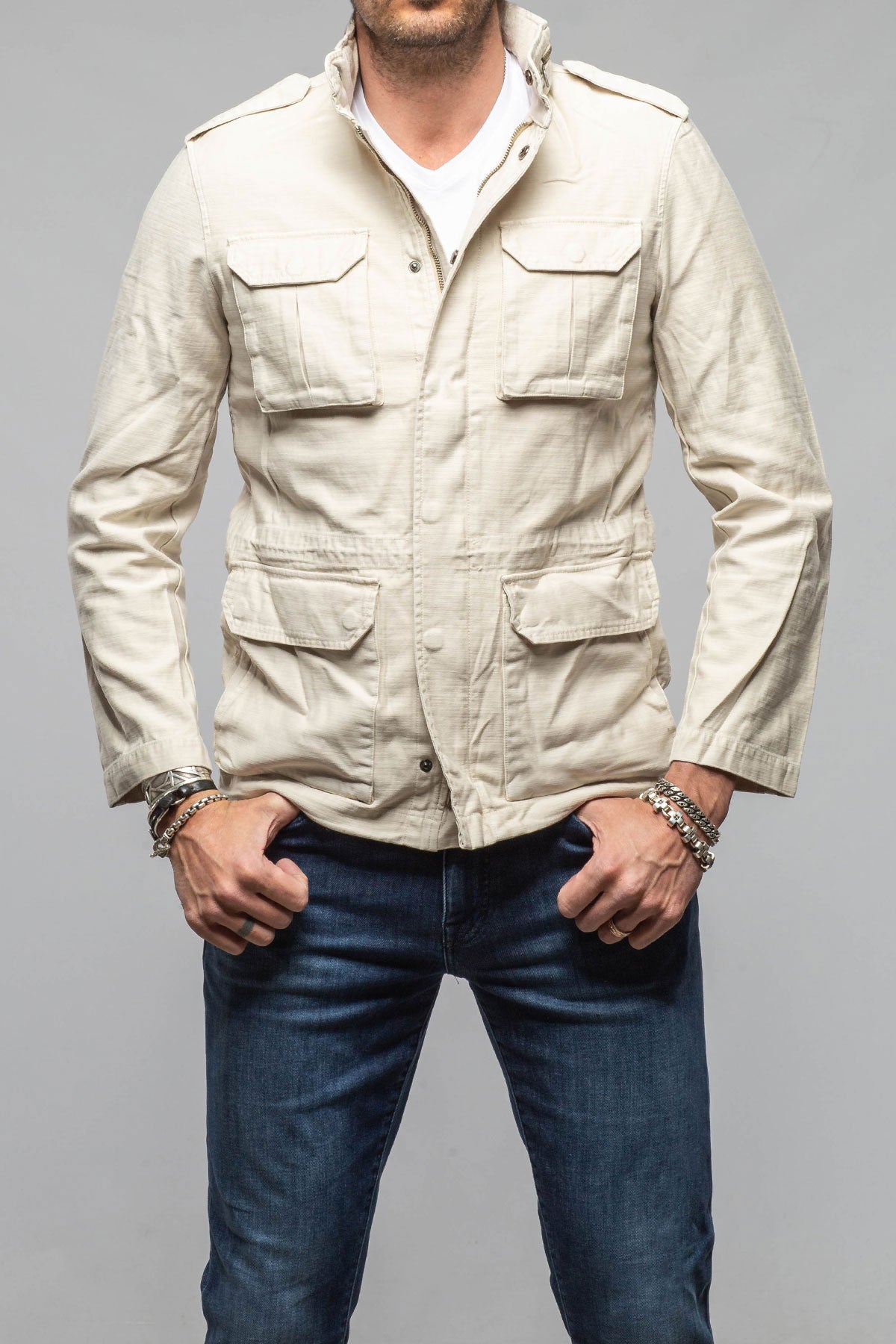 Savu Linen Jacket In Khaki | Mens - Outerwear - Lightweight | Keeling