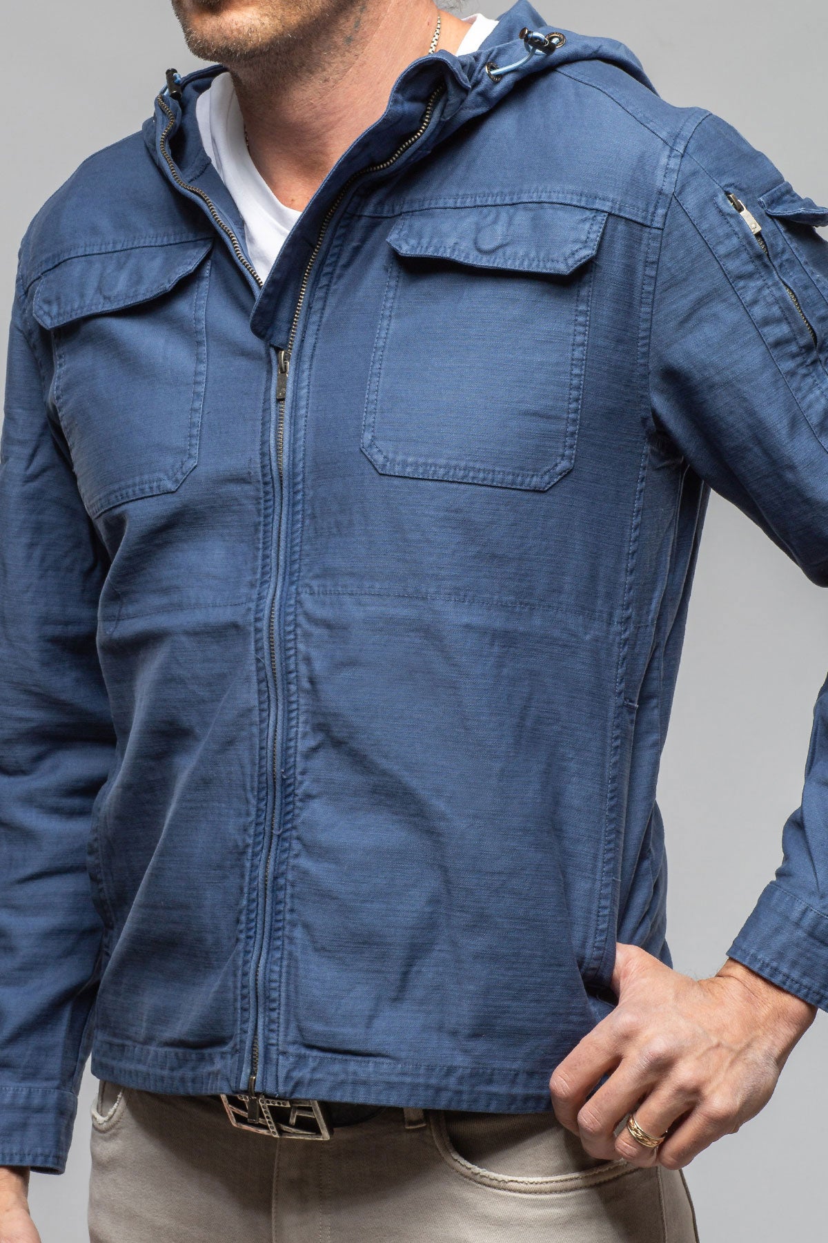 Taiwan Cargo Jacket In Indigo | Mens - Outerwear - Lightweight | Keeling