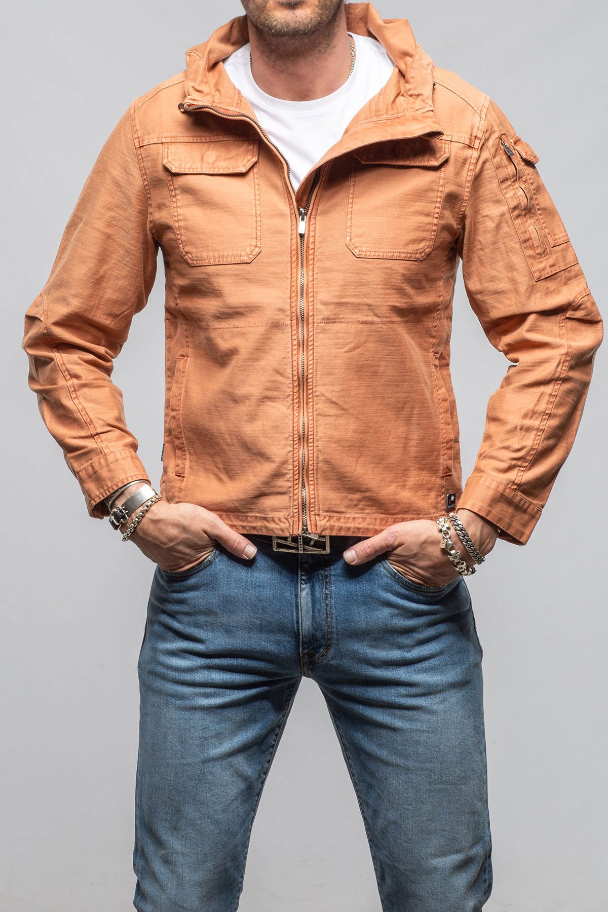 Taiwan Cargo Jacket In Marmalade | Mens - Outerwear - Lightweight | Keeling