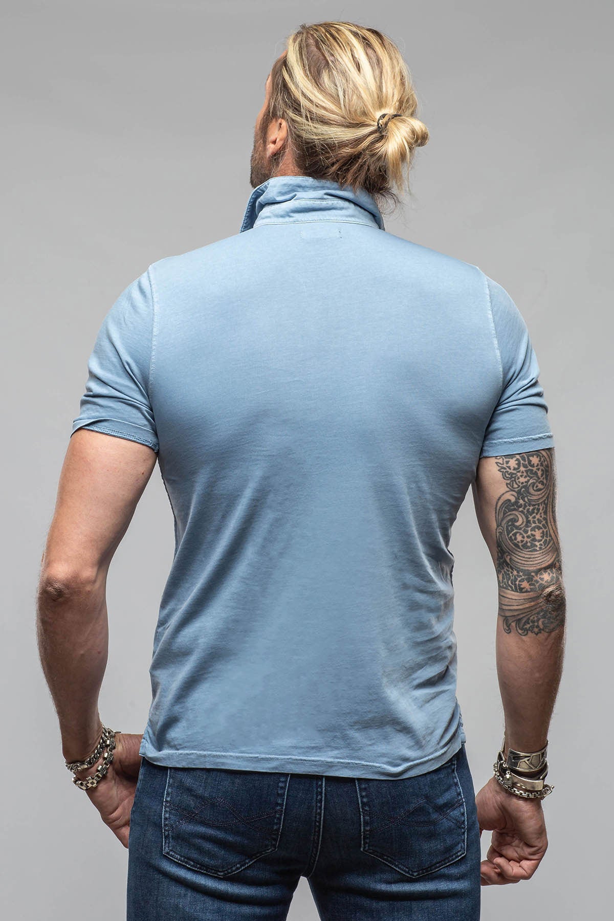 Tauranga Polo In Ashley Blue | Mens - Shirts - Polos | Keeling