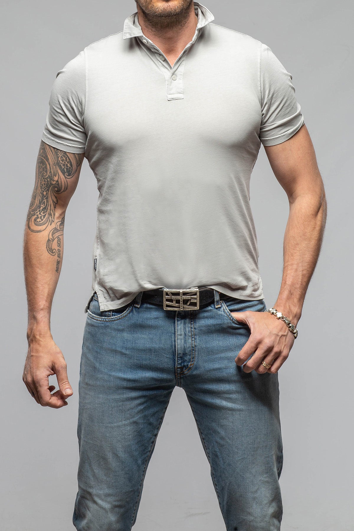 Tauranga Polo In Grey Violet | Mens - Shirts - Polos | Keeling