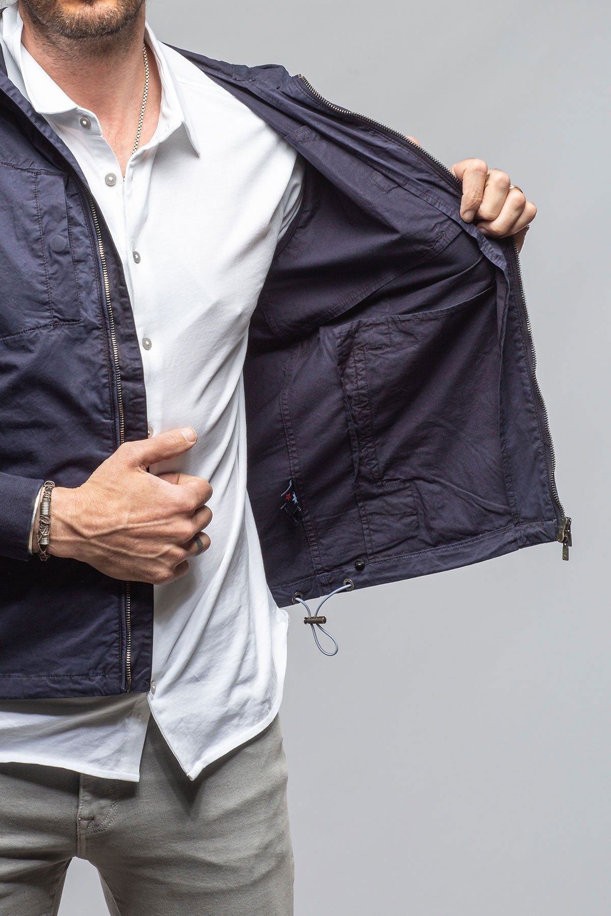 Keeling Tavalu Utility Jacket In Dark Navy Mens - Outerwear - Lightweight