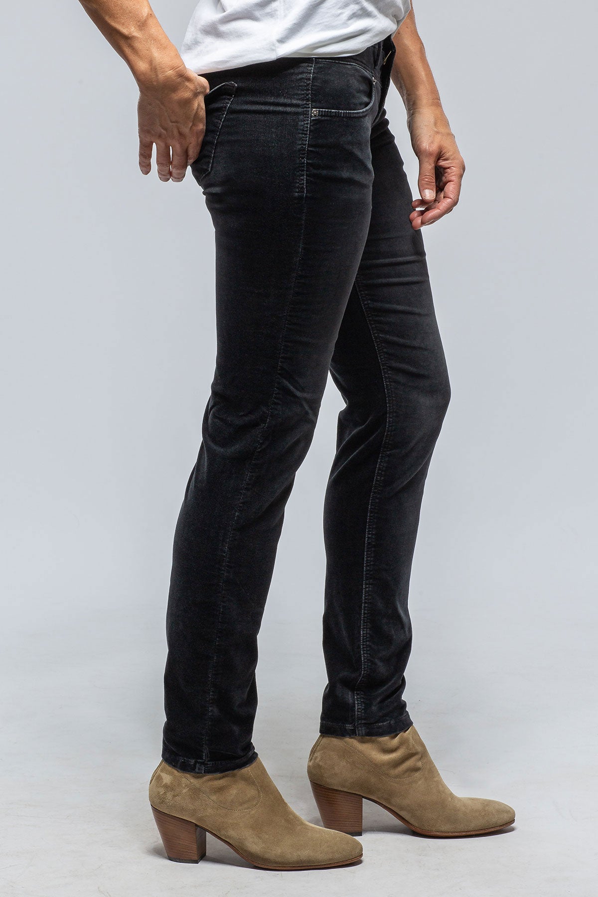 MAC Dream Slim Velvet In Night Grey | Ladies - Pants - Jeans | Mac Jeans