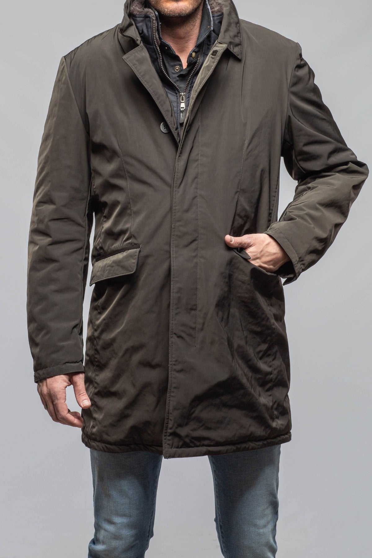 Westy Technical Coat In Olive | Warehouse - Mens - Outerwear - Cloth | Gimo's