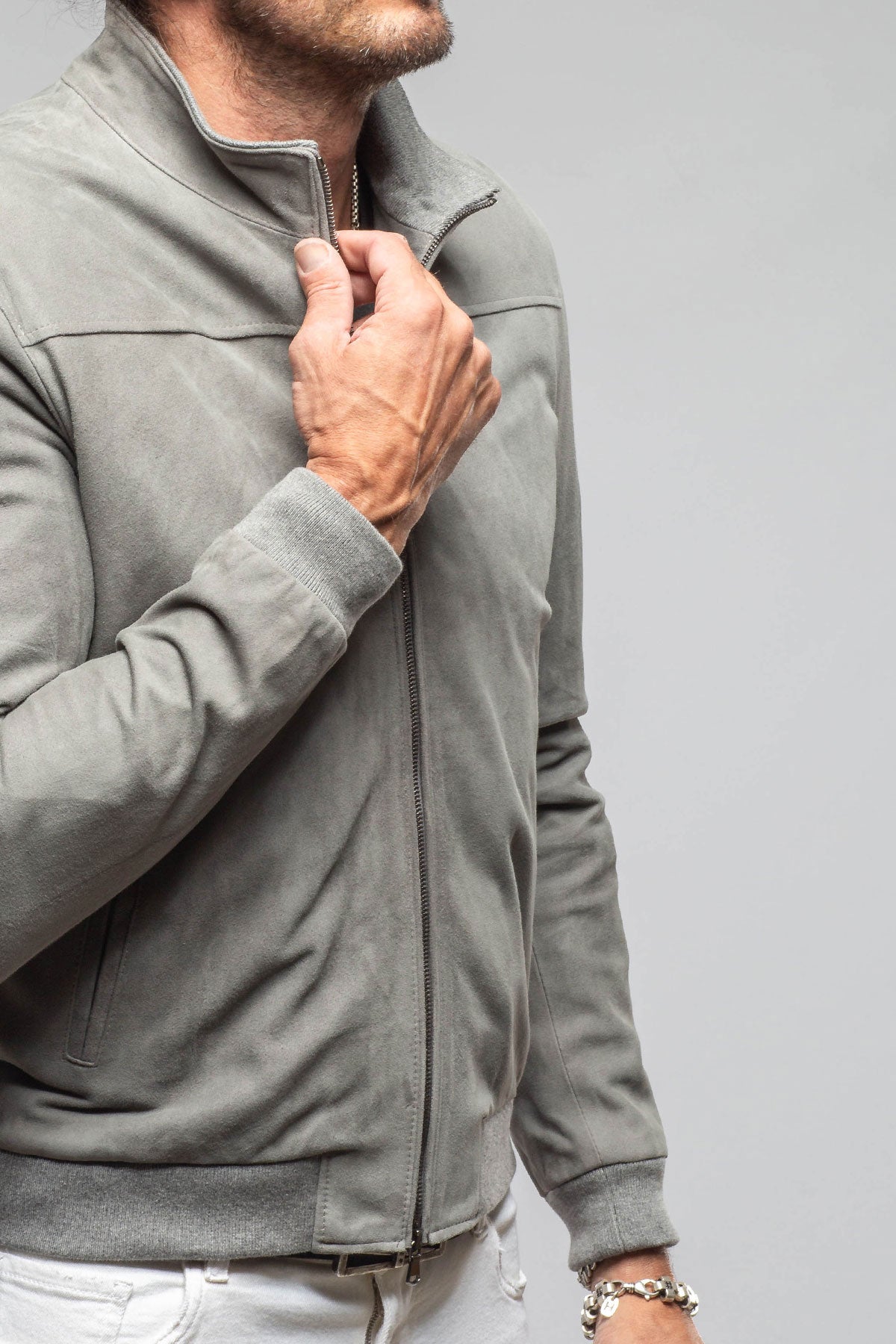 Gerard Suede Jacket | Samples - Mens - Outerwear - Leather | Axel's Florence Collection