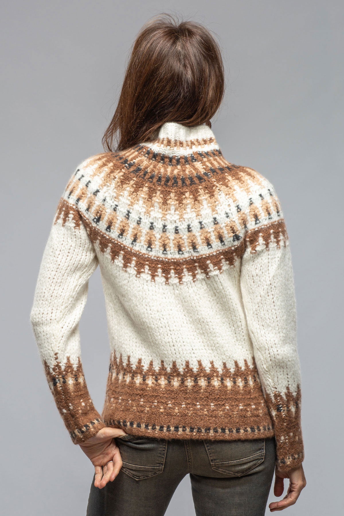 Andean Mock Neck Sweater In Natural