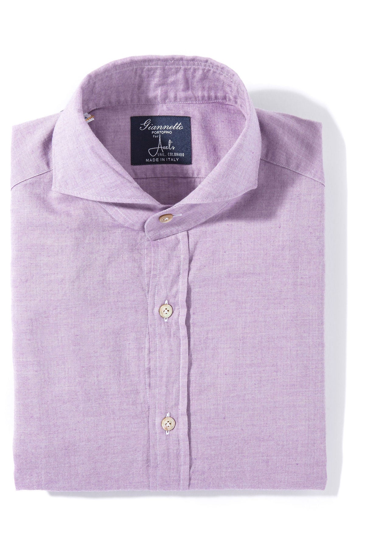 Diablo Cotton Shirt in Purple | Mens - Shirts - Dress | Giannetto Portofino
