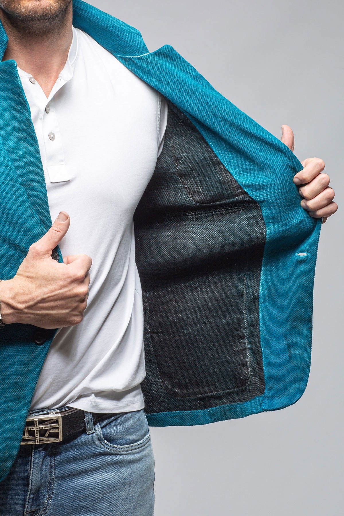 Chaya Painted Sport Coat In Electric Blue | Mens - Tailored - Sport Coats | Avant Toi