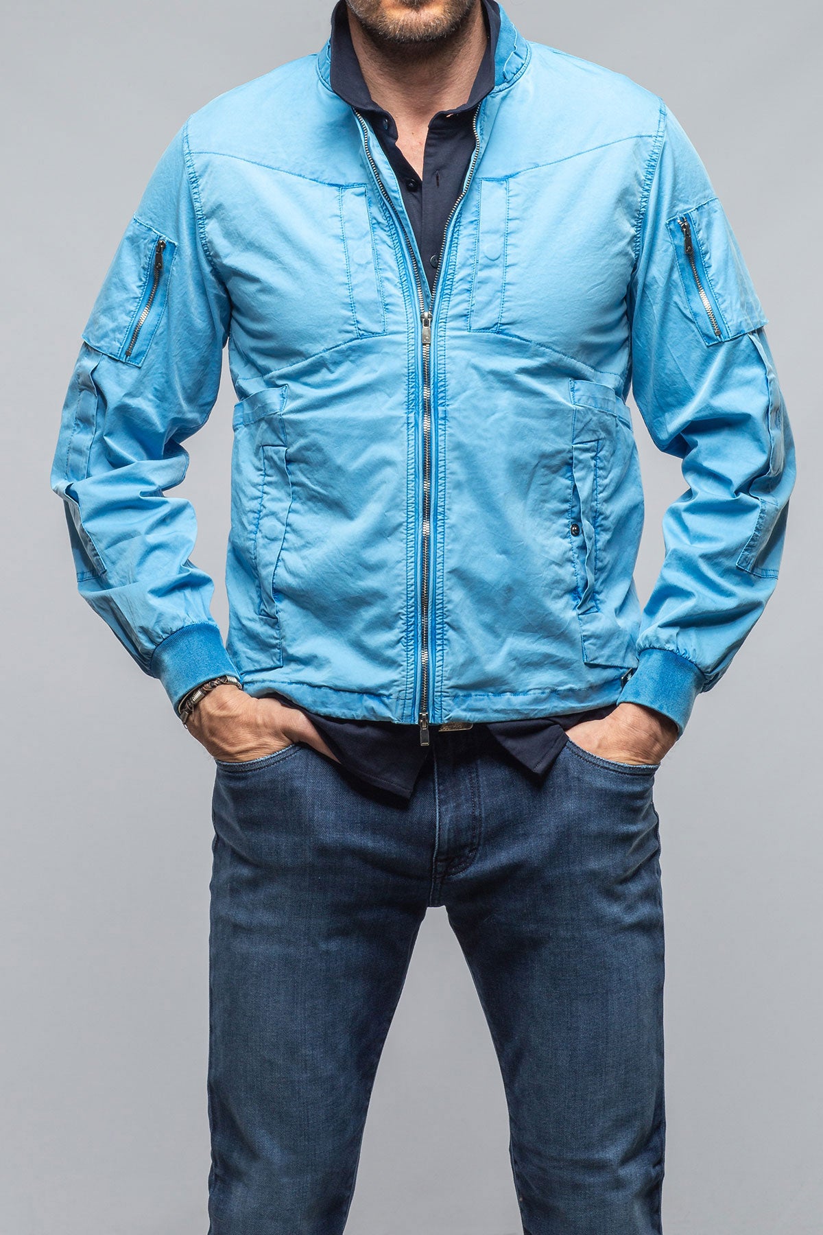 Nauru Cargo Jacket In Cendre Blue