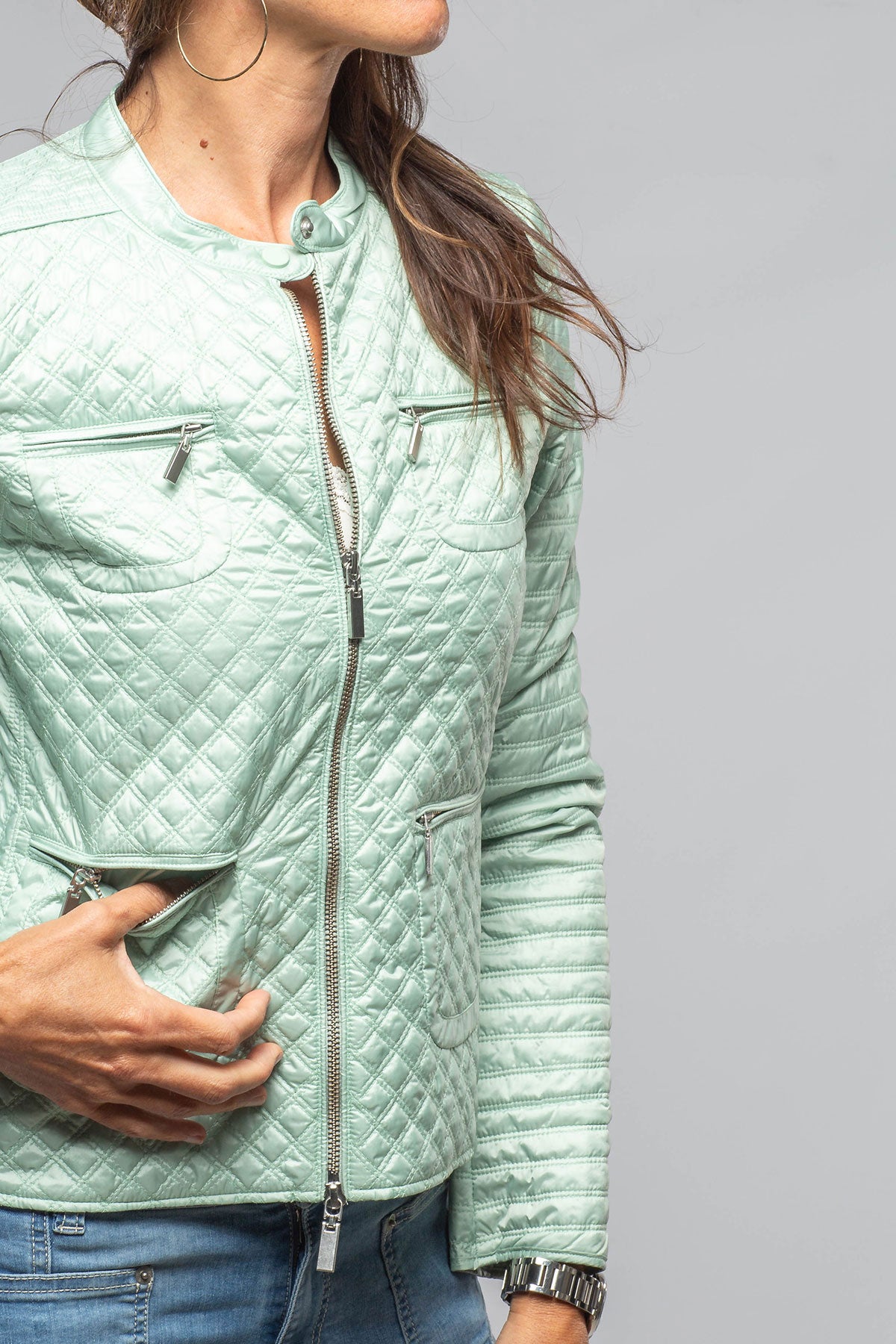 Eliza Micro Puff In Mint | Warehouse - Ladies - Outerwear - Cloth | Gimo's