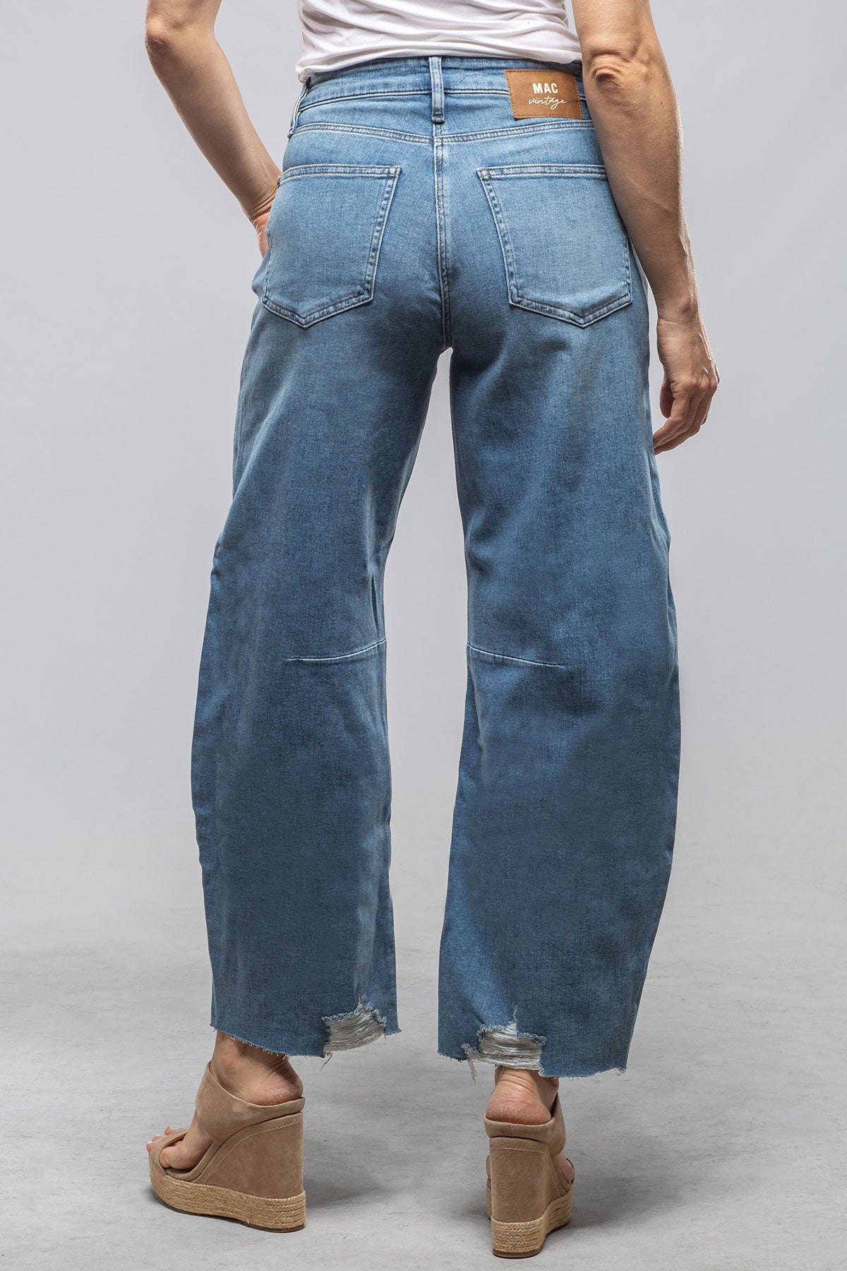 Mac Jeans | MAC Dakota Fringe In Destroyed Lake Blue | Ladies - Pants - Jeans