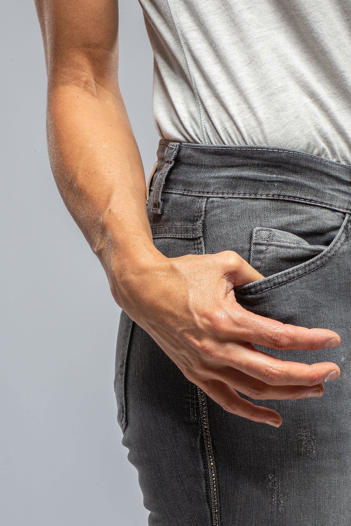 Mac Jeans MAC Dream Skinny with Crystal Galloon Anthra Ladies - Pants - Jeans