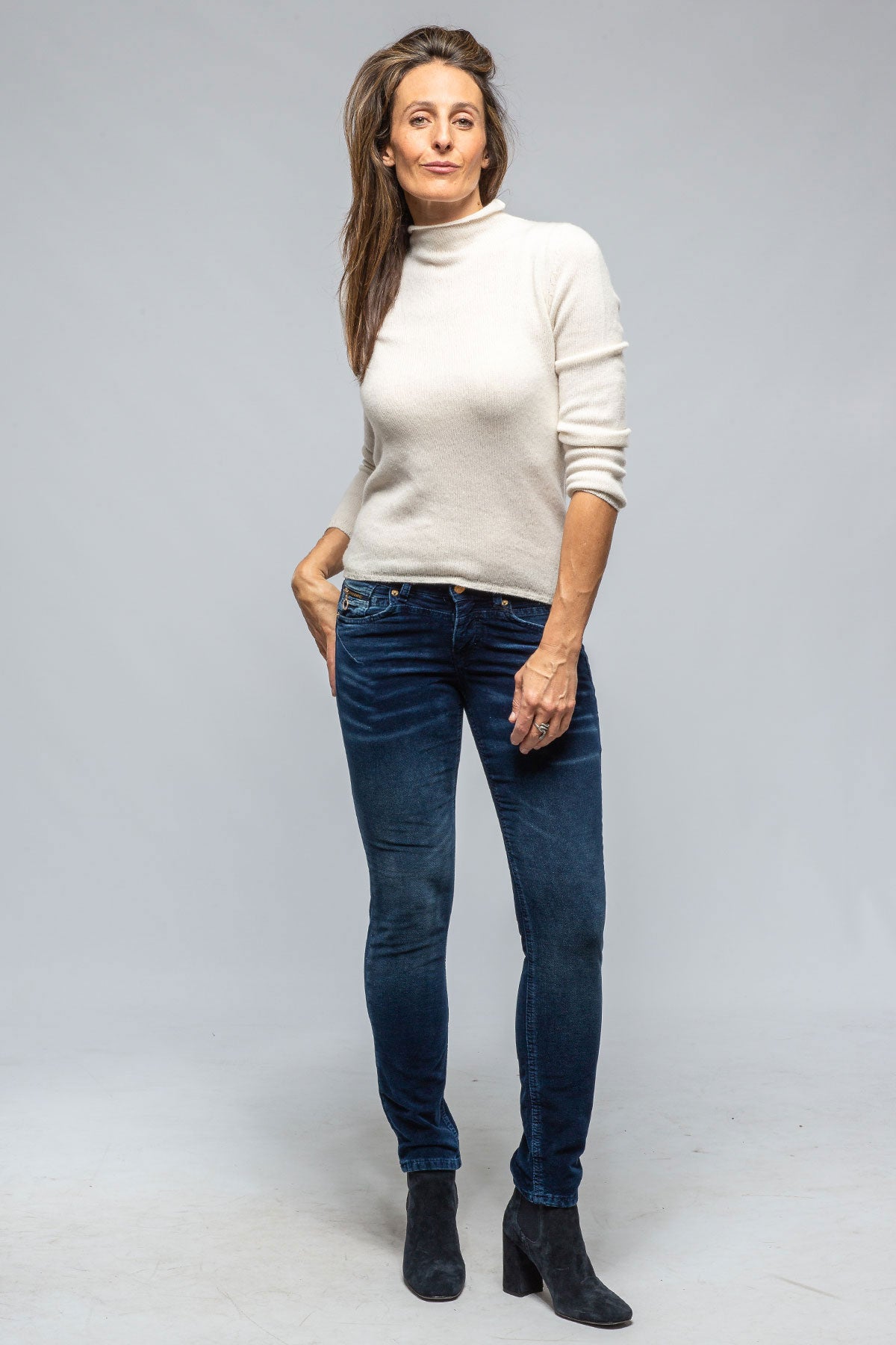 Mac Jeans MAC Dream Slim Velvet in Denim Blue Ladies - Pants