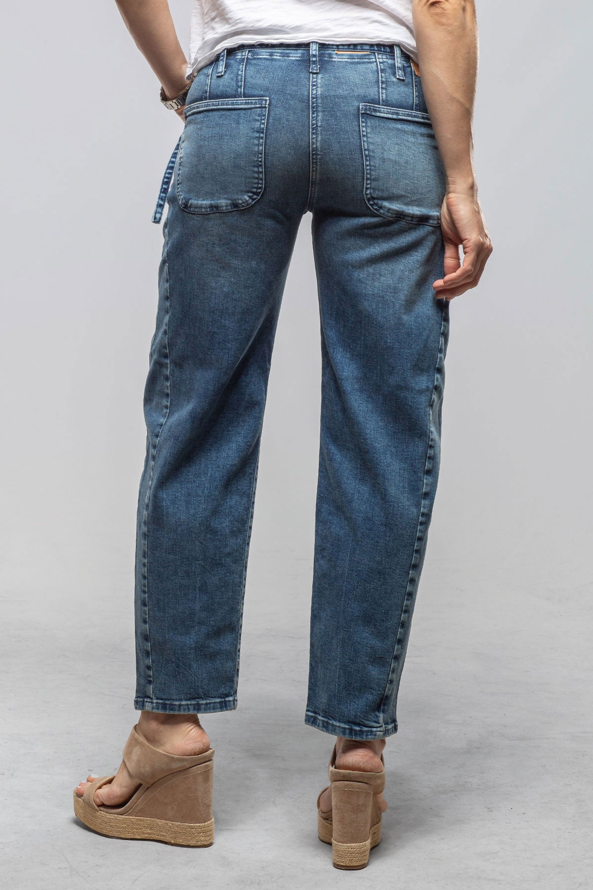 Mac Jeans MAC Georgia Patched In Snazzy Mid Blue Ladies - Pants - Jeans